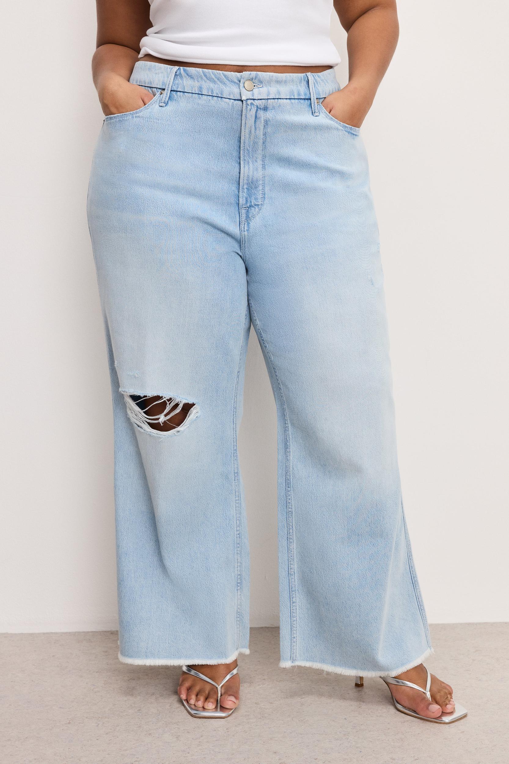 WEIGHTLESS GOOD SKATE WIDE CROPPED JEANS | INDIGO959 Product Image