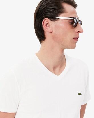 Lightweight Cotton Pima V Neck T-shirt Product Image