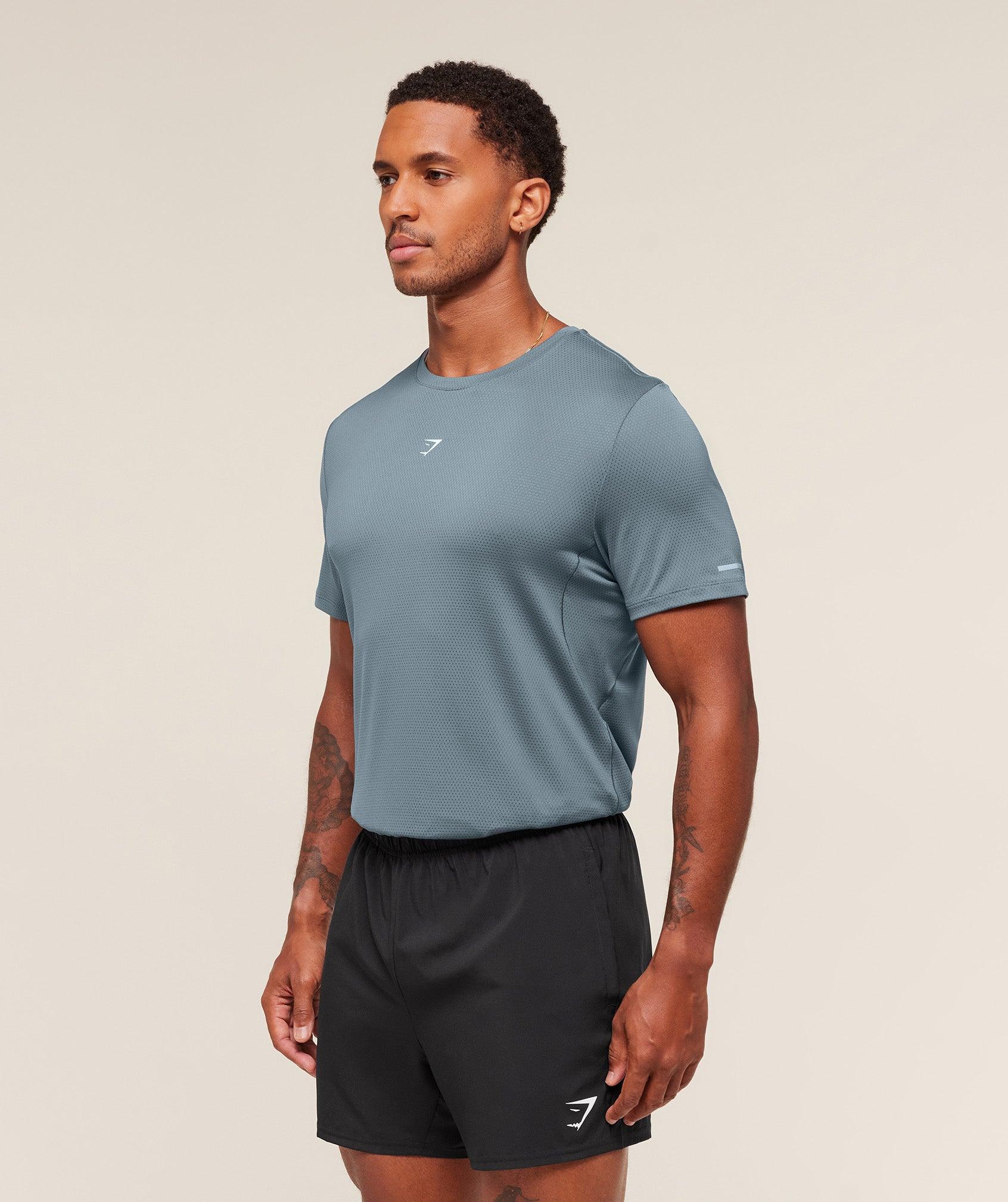 Gymshark Running T-Shirt - Iron Blue Male Product Image