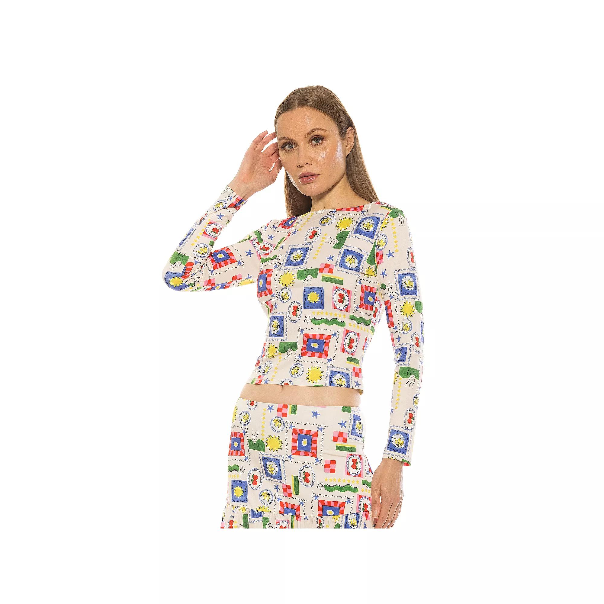 Women's ALEXIA ADMOR Dahlia Boatneck Long Sleeve Shirt,  Product Image