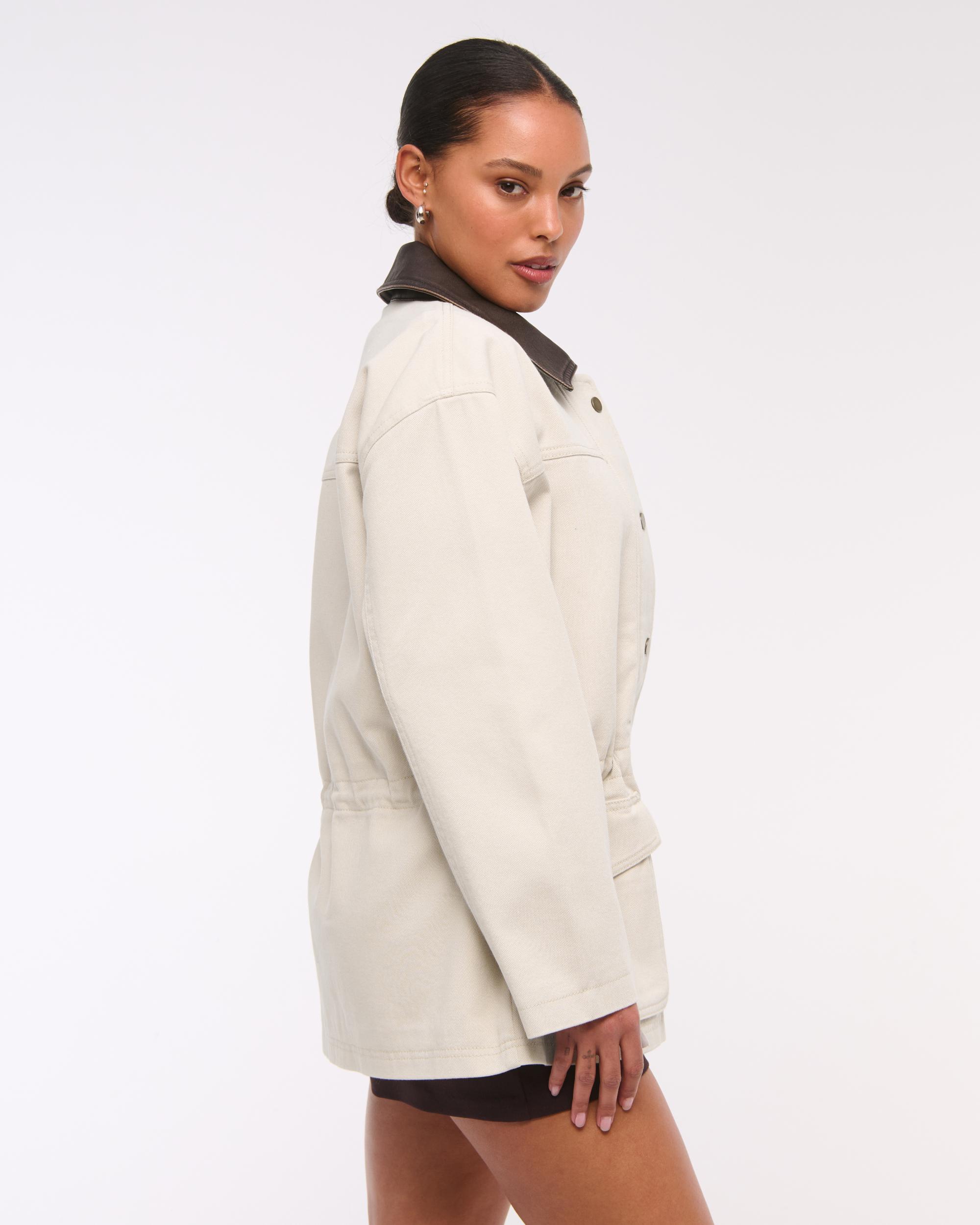 Cinched Waist Workwear Jacket Product Image