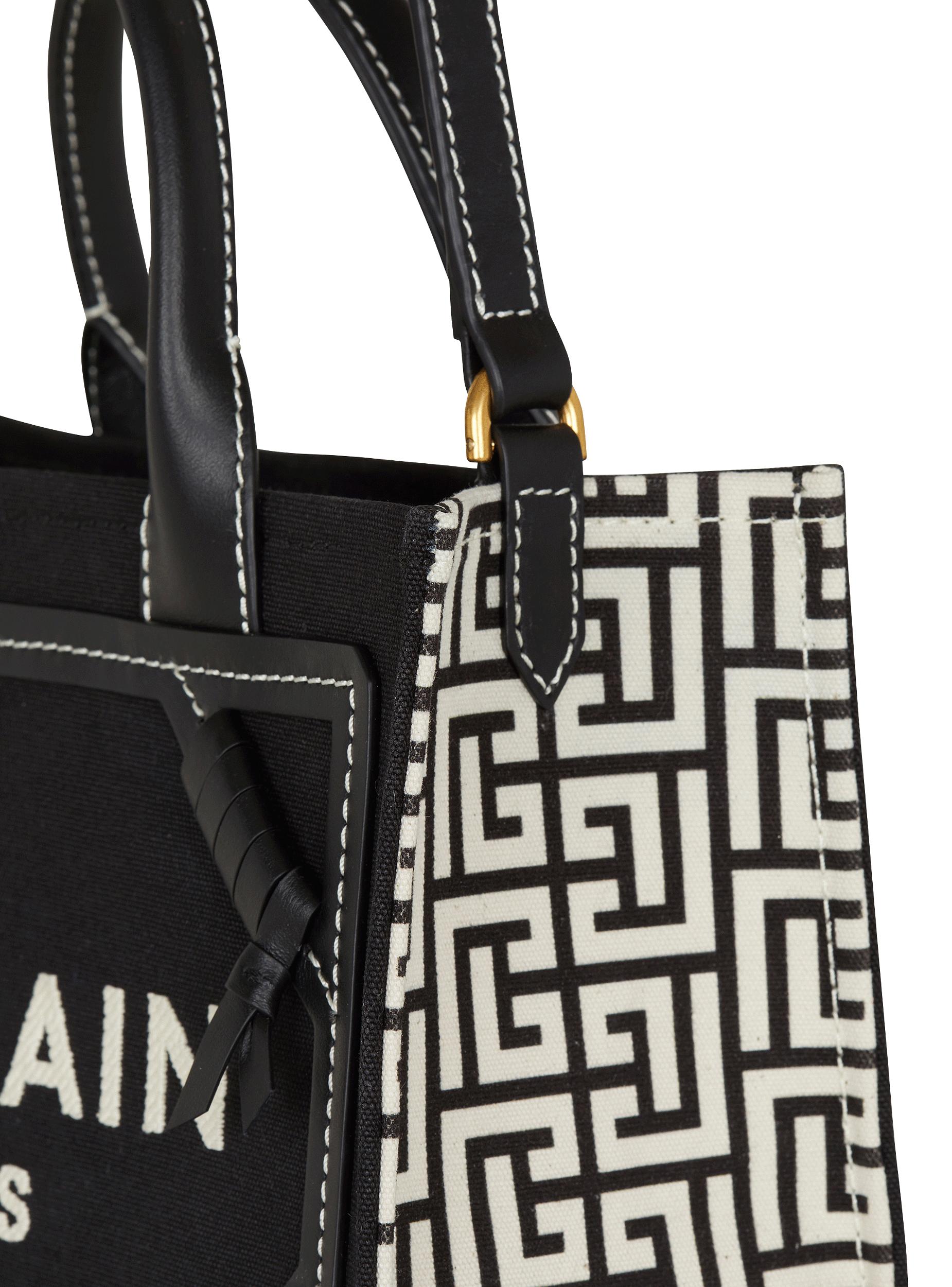 B-Army tote bag in monogrammed canvas and leather Product Image
