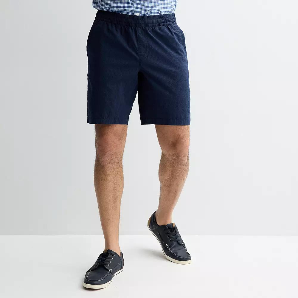 Men's Sonoma Goods For Life® 9" Everyday Pull-On Shorts, Size: XL 9 INCH, Blue Seersucker Product Image