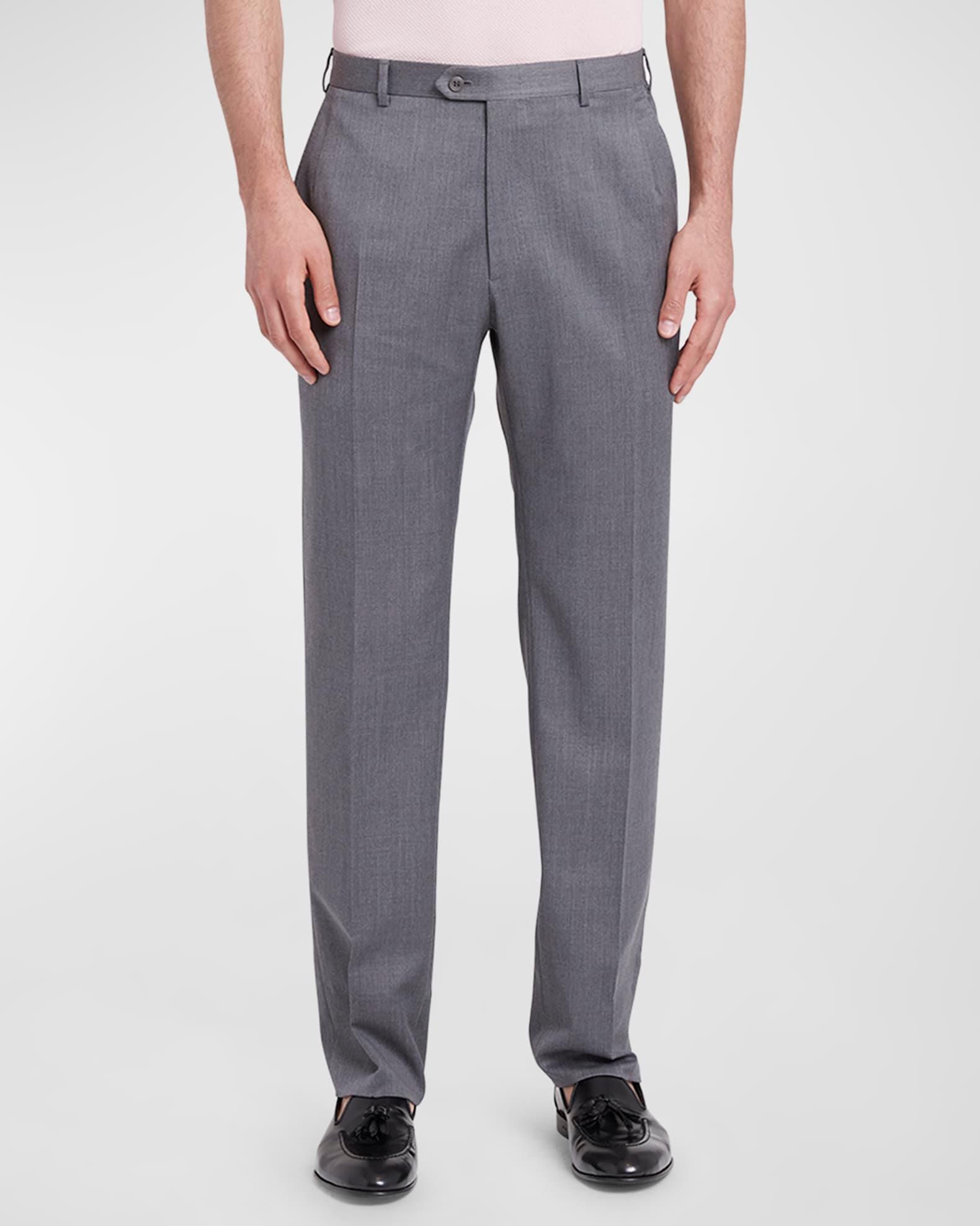 Men's Wool Twill Trousers Product Image