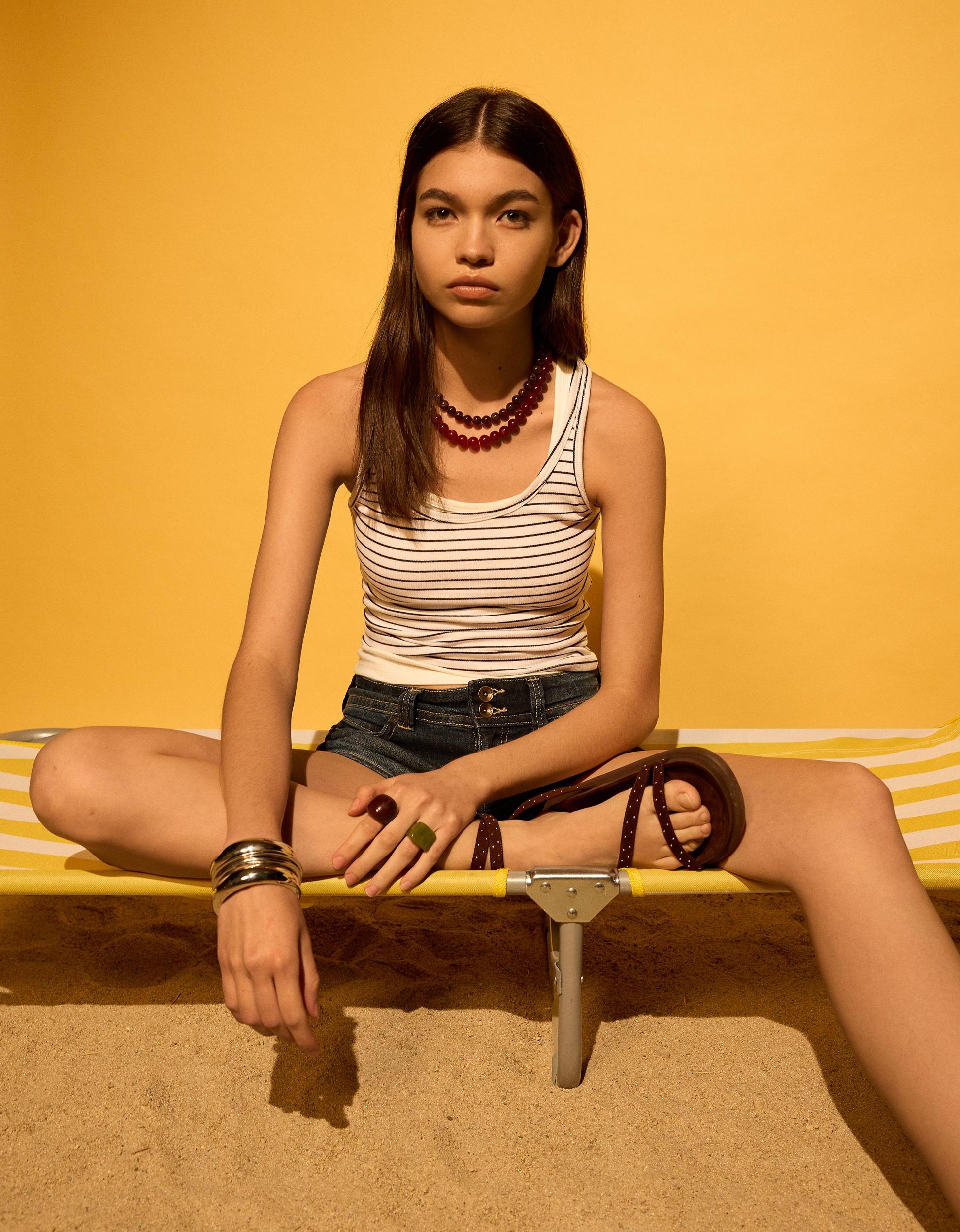 Studded flat slider sandals Product Image