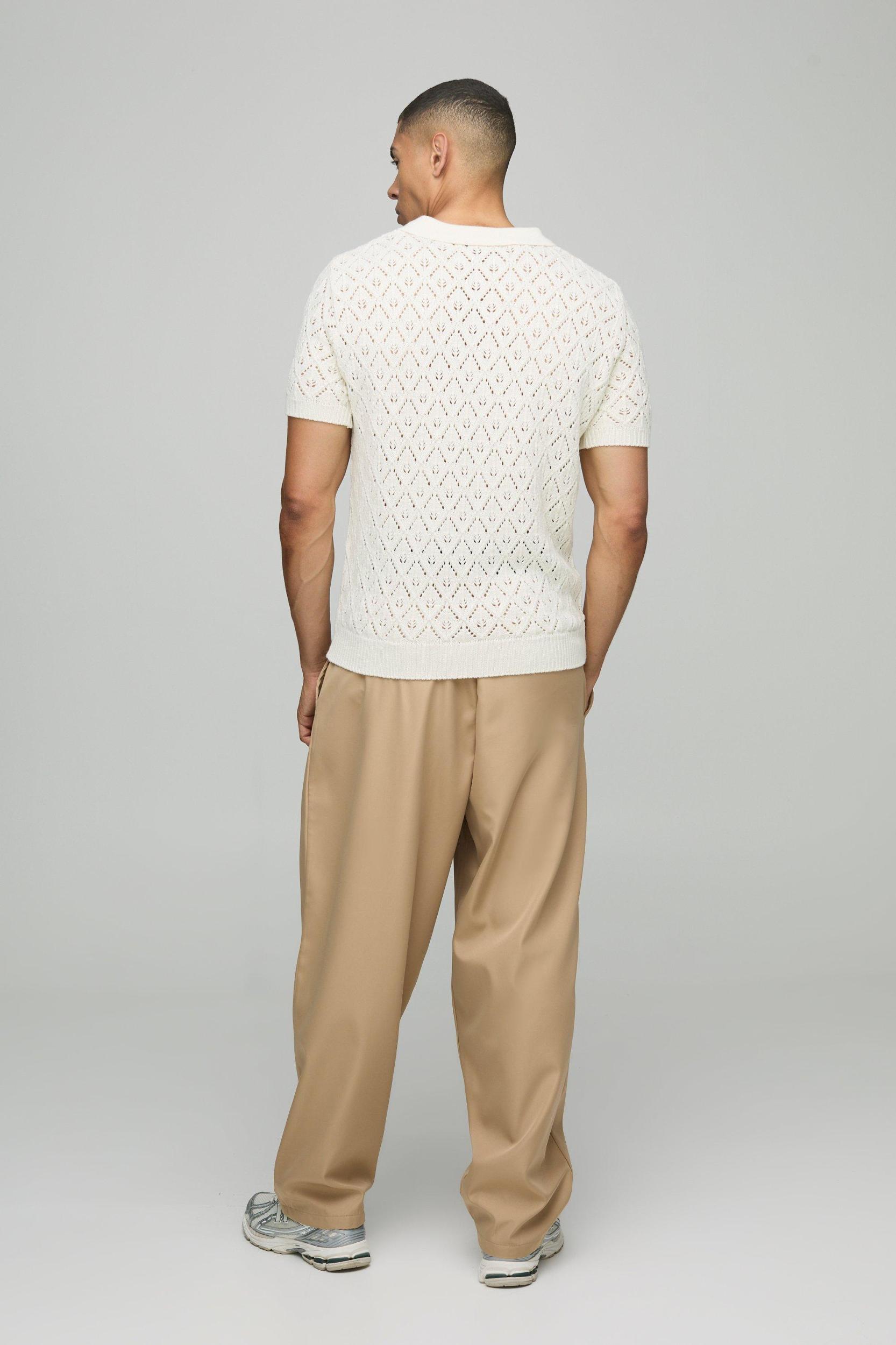 Elasticated Waist Balloon Fit Pleated Front Pants | boohooMAN USA Product Image