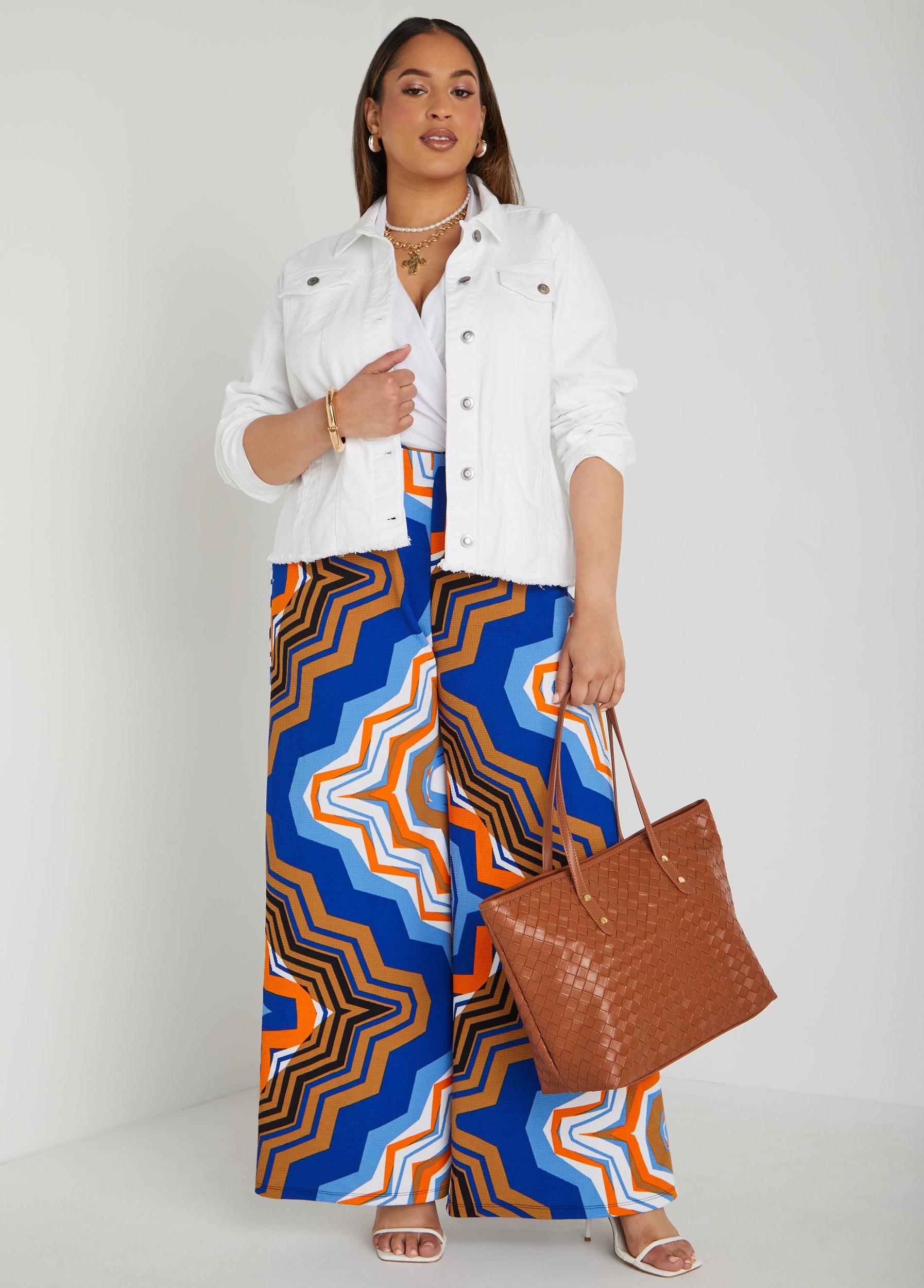 Geo Wide Leg Pants Product Image