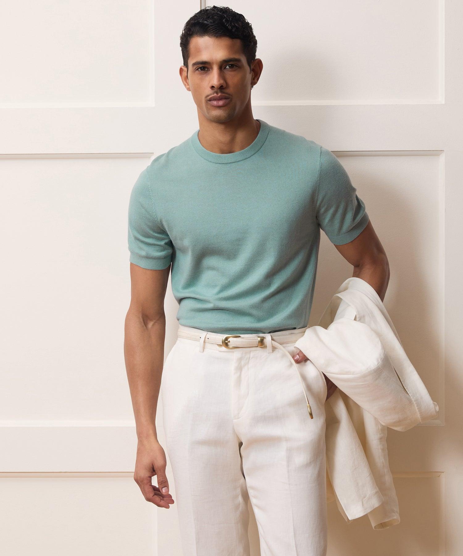 Silk-Cashmere Sweater Tee Product Image