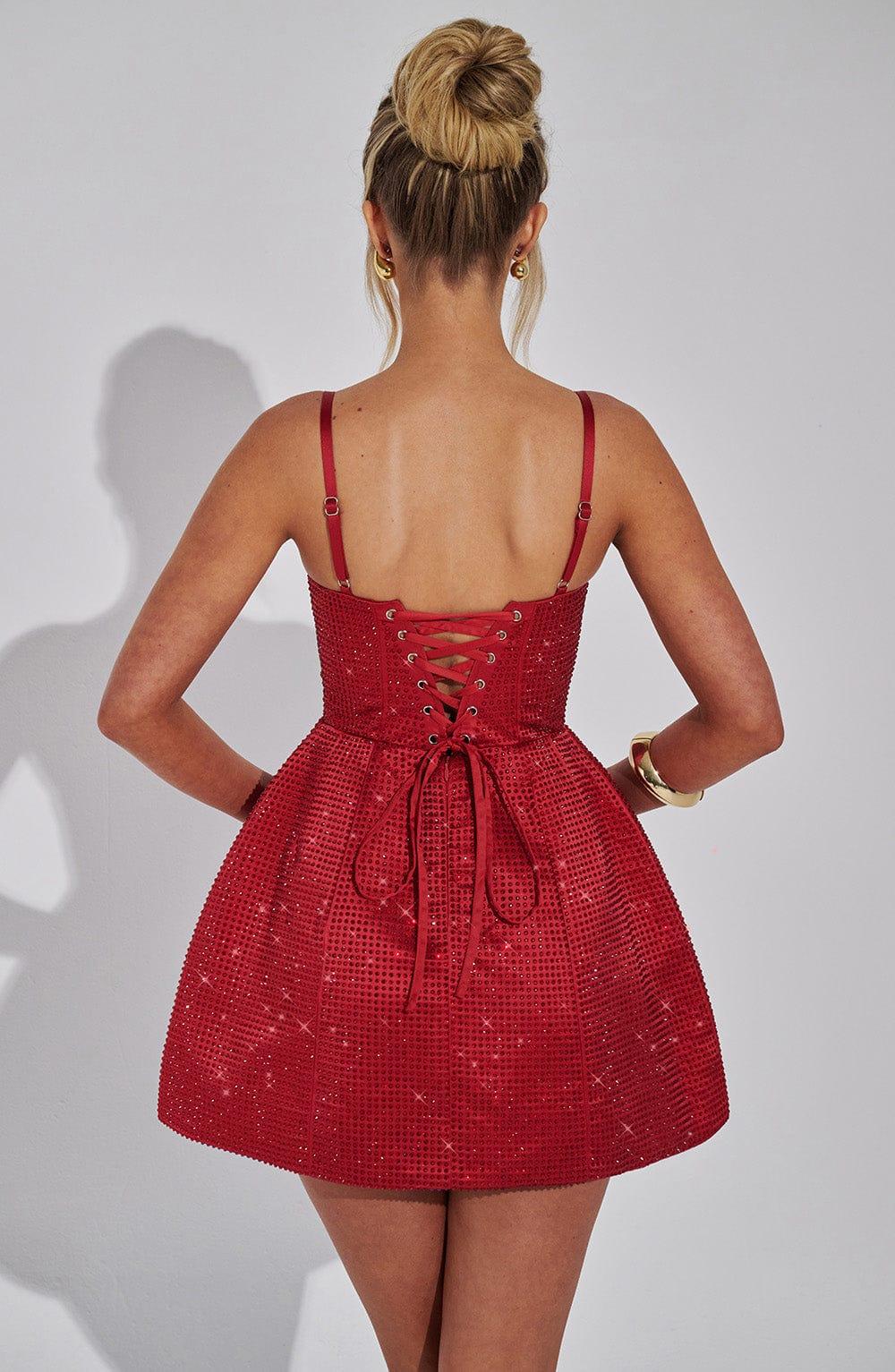 Emma Mini Dress - Red Product Image