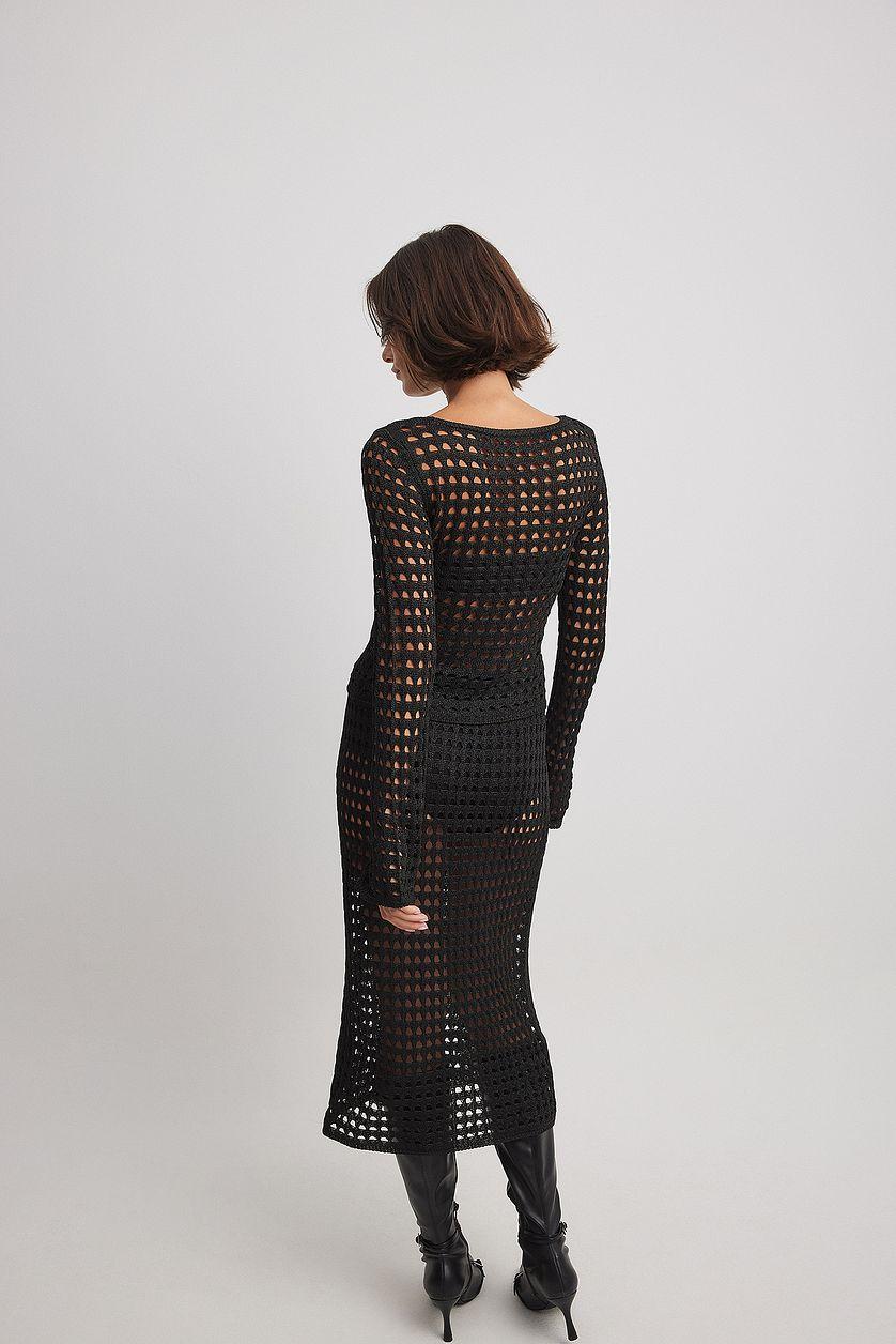 Crochet Knitted Midi Skirt Product Image