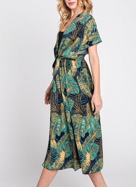 Navy Tropics Cover-Up Product Image