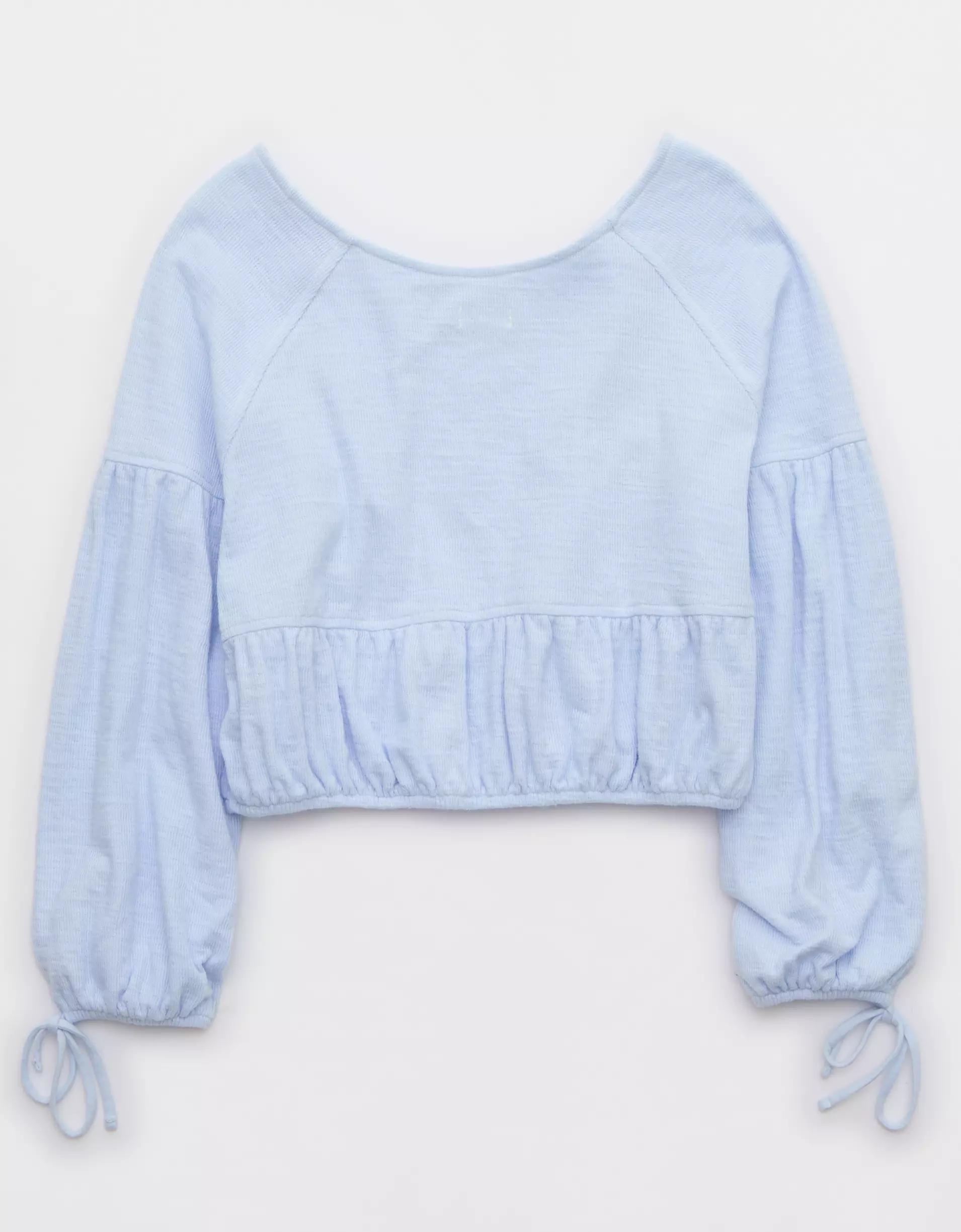 Aerie Endless Summer Cropped Sweatshirt Product Image