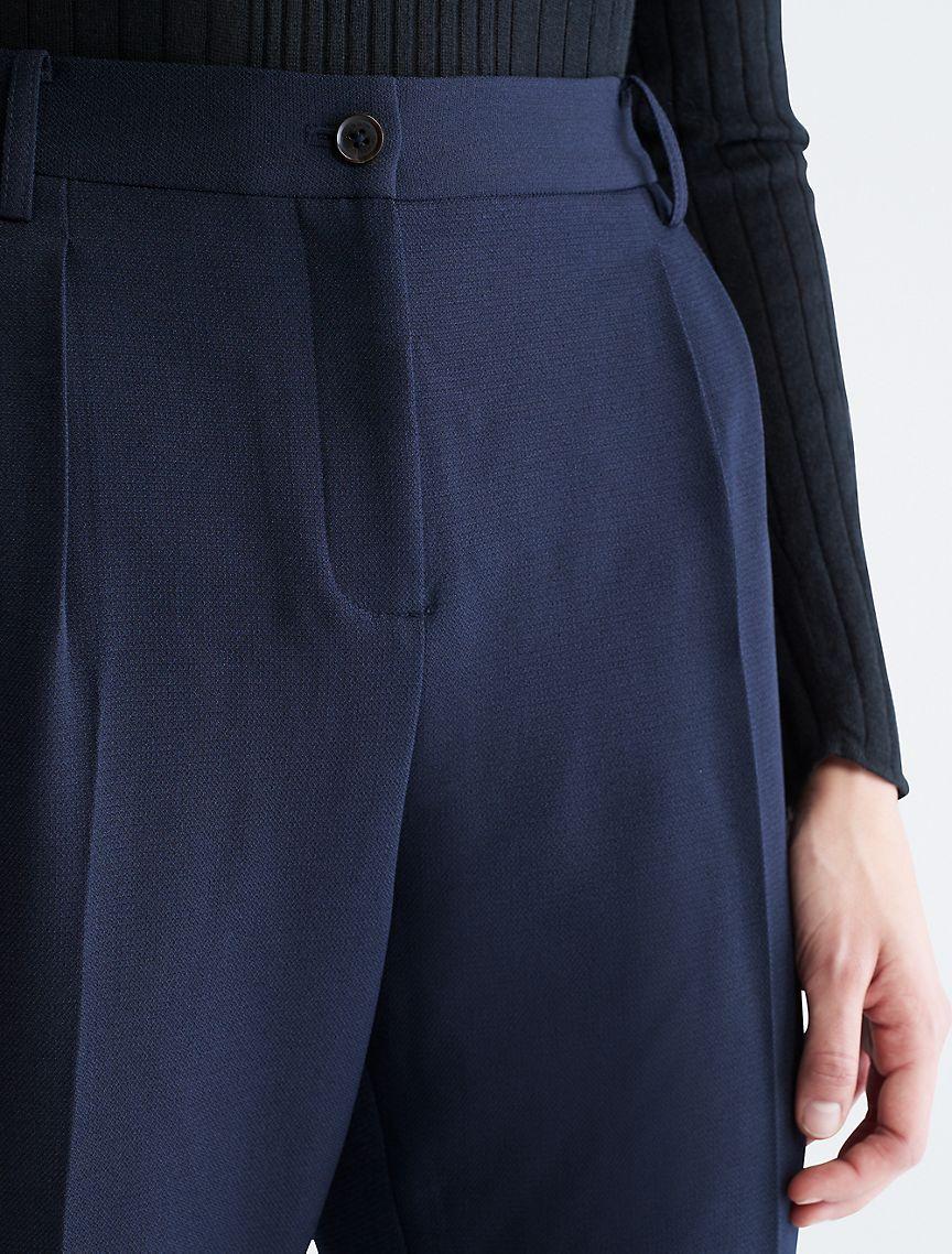 Pleated Ankle Length Tailored Pants Product Image