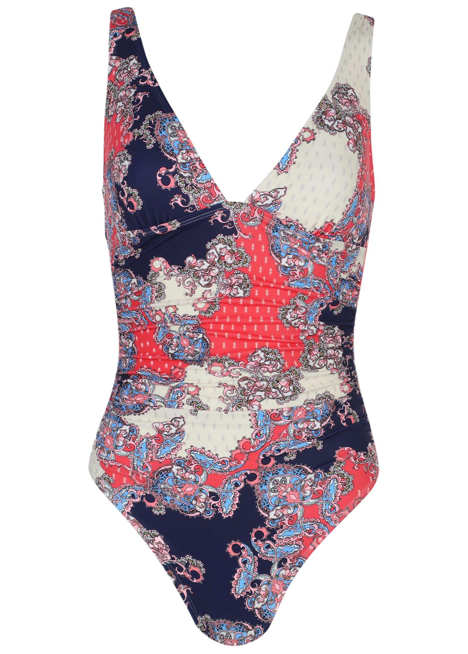 Riviera Ruched One-Piece - Paisley Foulard Product Image
