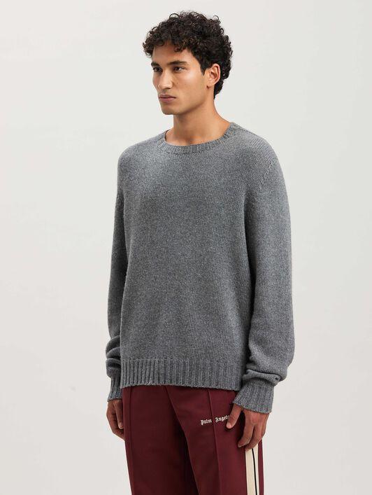 CURVED LOGO SWEATER GREY MELANGE - OFF W Product Image