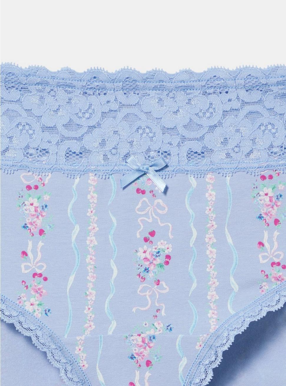 Cotton Mid-Rise Hipster Lace Trim Panty Product Image