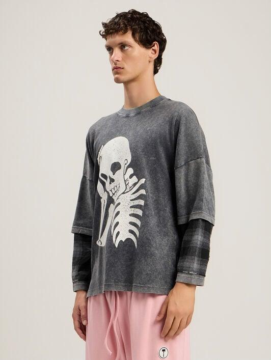 Skull Double Long-Sleeved Shirt Product Image