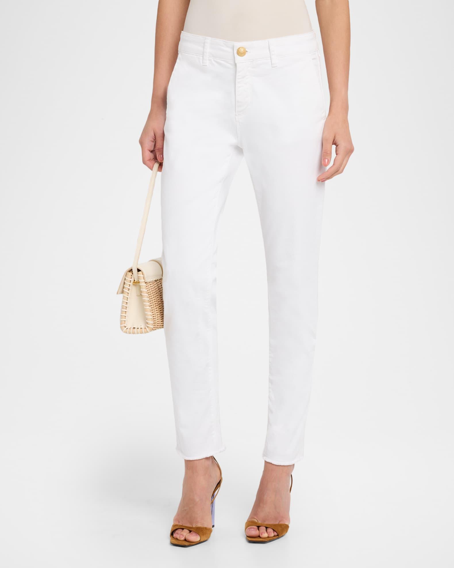 Cathy Cropped Slim Stretch Cotton Pants Product Image