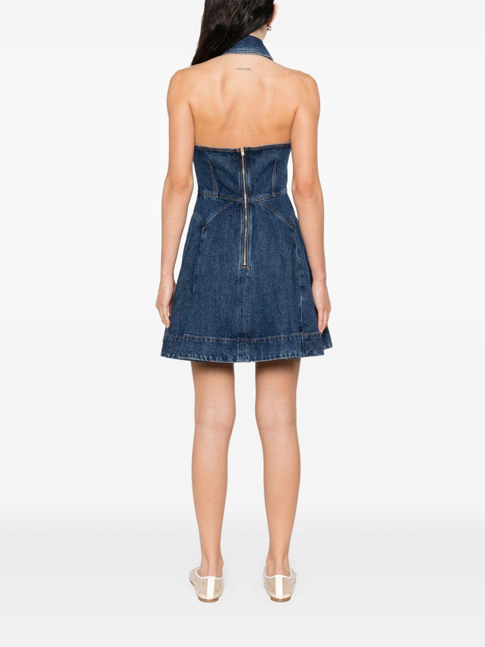 denim sleeveless mini dress Product Image