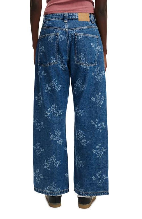 Cotton On Women's Low Super Baggy Jean in Nordic Blue Floral Laser at Nordstrom, Size 4 Product Image