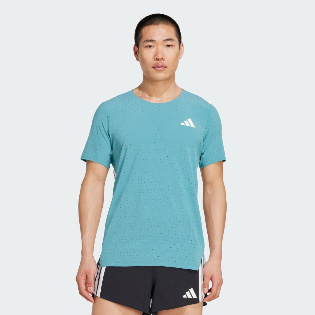 adidas Adizero Running Tee Black S Mens Product Image