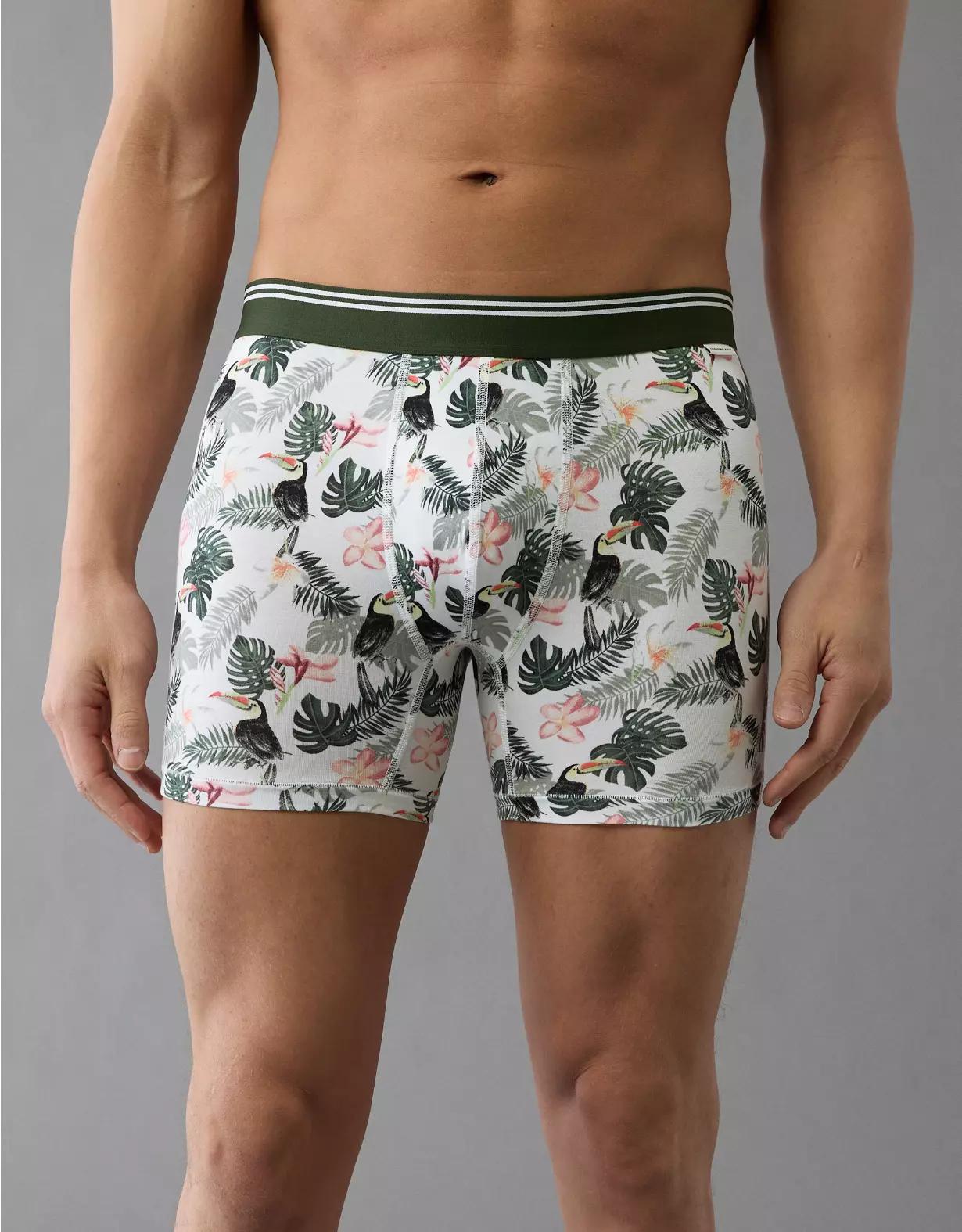 AEO Men's Tropical Toucan 4.5" Ultra Soft Boxer Brief Product Image