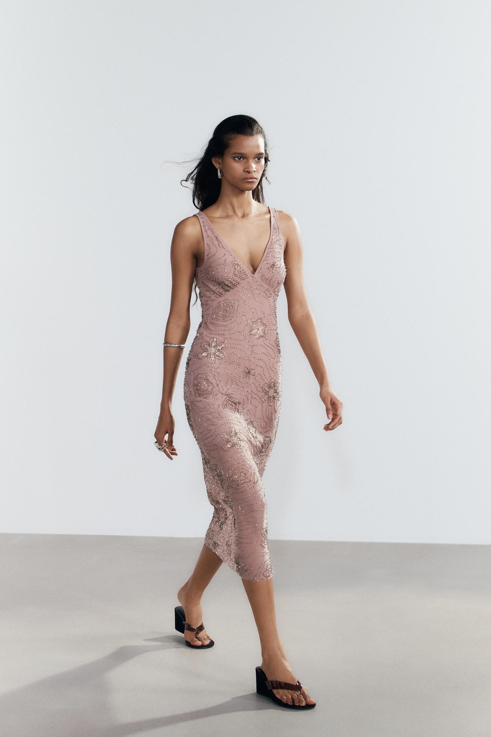 BEADED MIDI DRESS Product Image