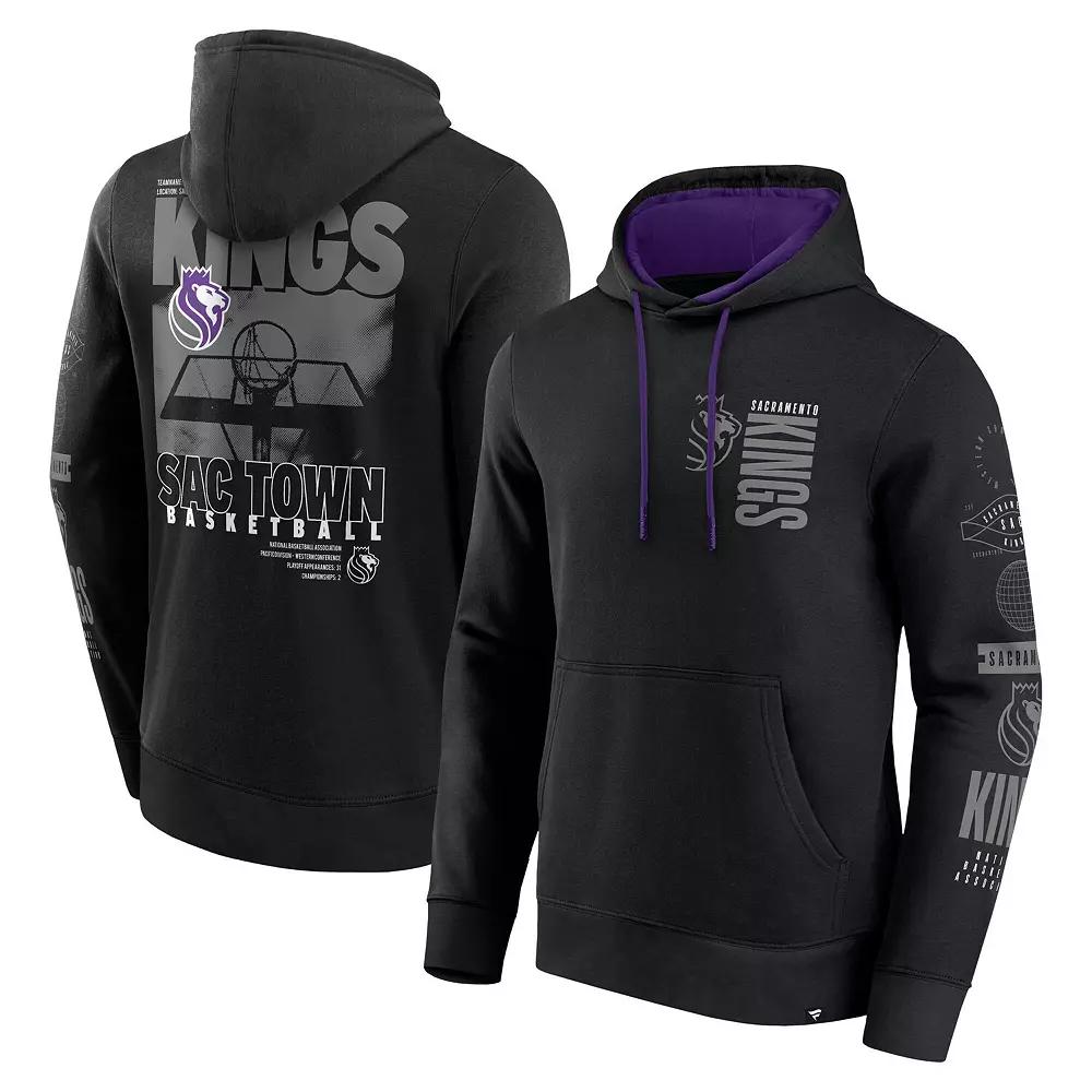 Men's Fanatics Black Sacramento Kings Game Time Crossover Pullover Hoodie,  Product Image