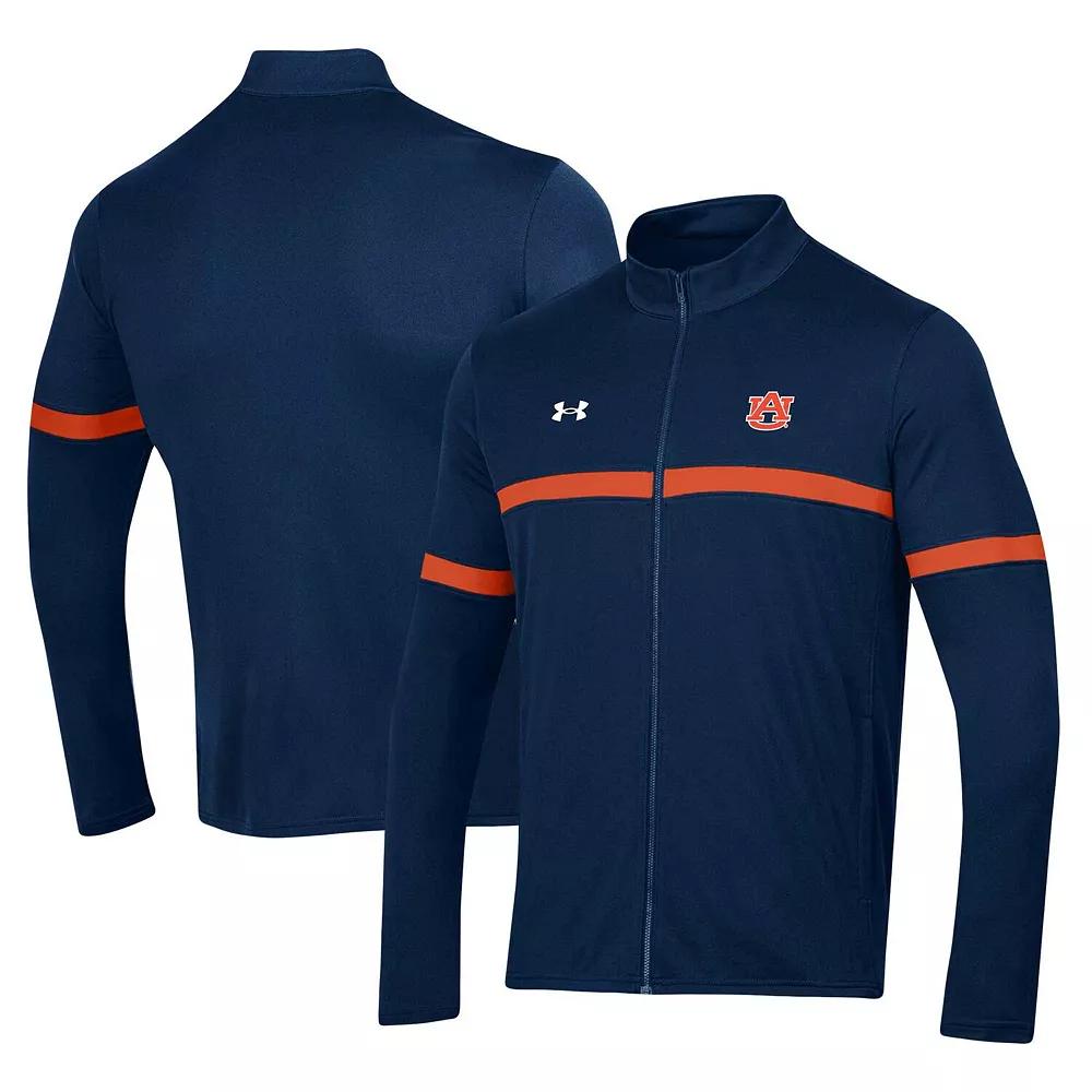 Men's Under Armour Navy Auburn Tigers 2023 Assist Warm Up Full-Zip Jacket,  Product Image
