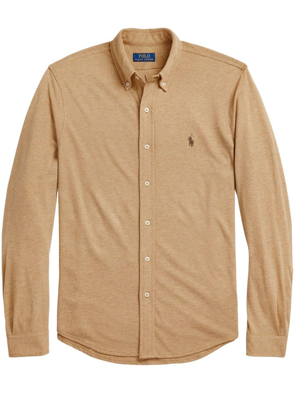 Polo Pony-embroidered cotton shirt Product Image