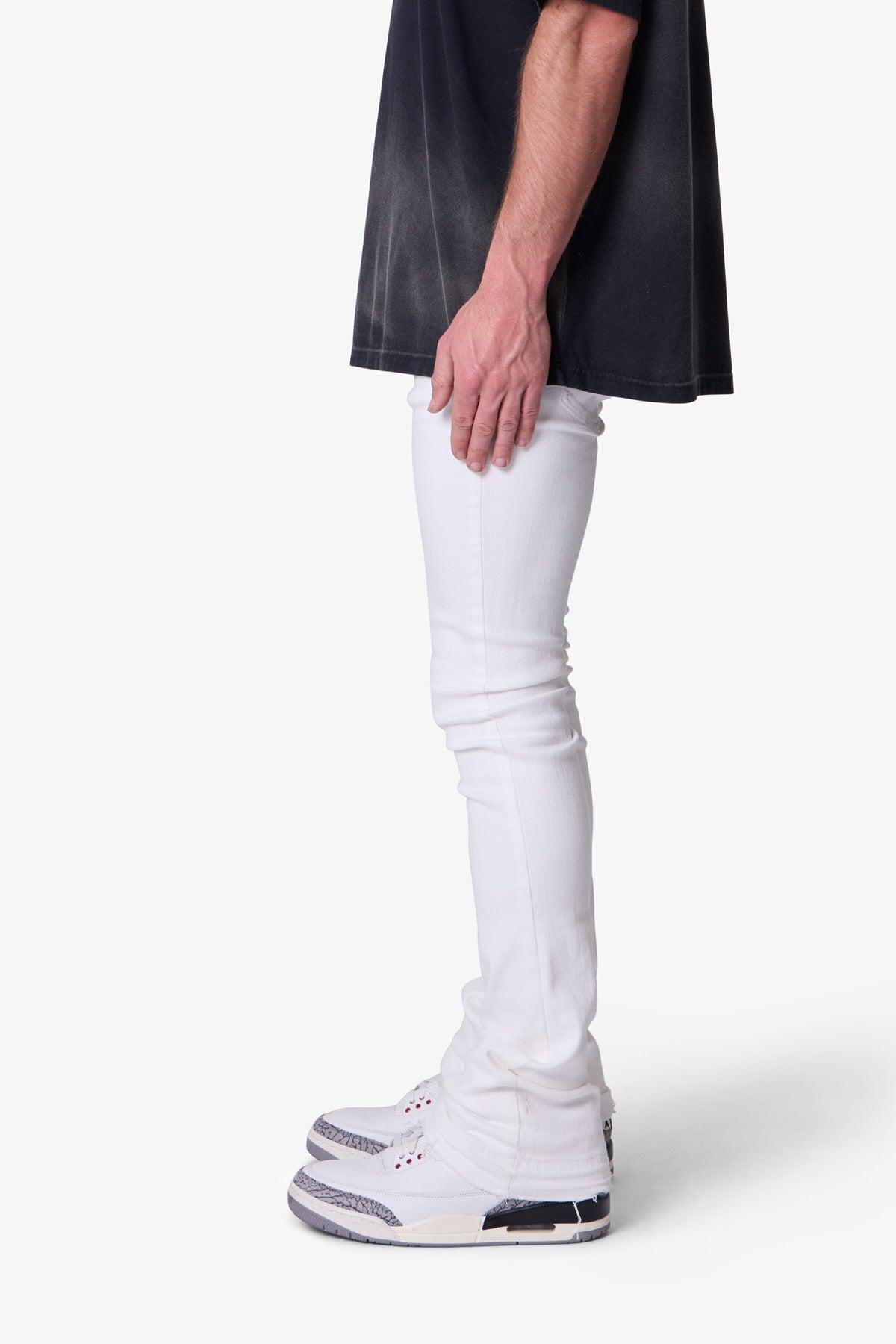 X514 Skinny Stacked Denim - White Product Image