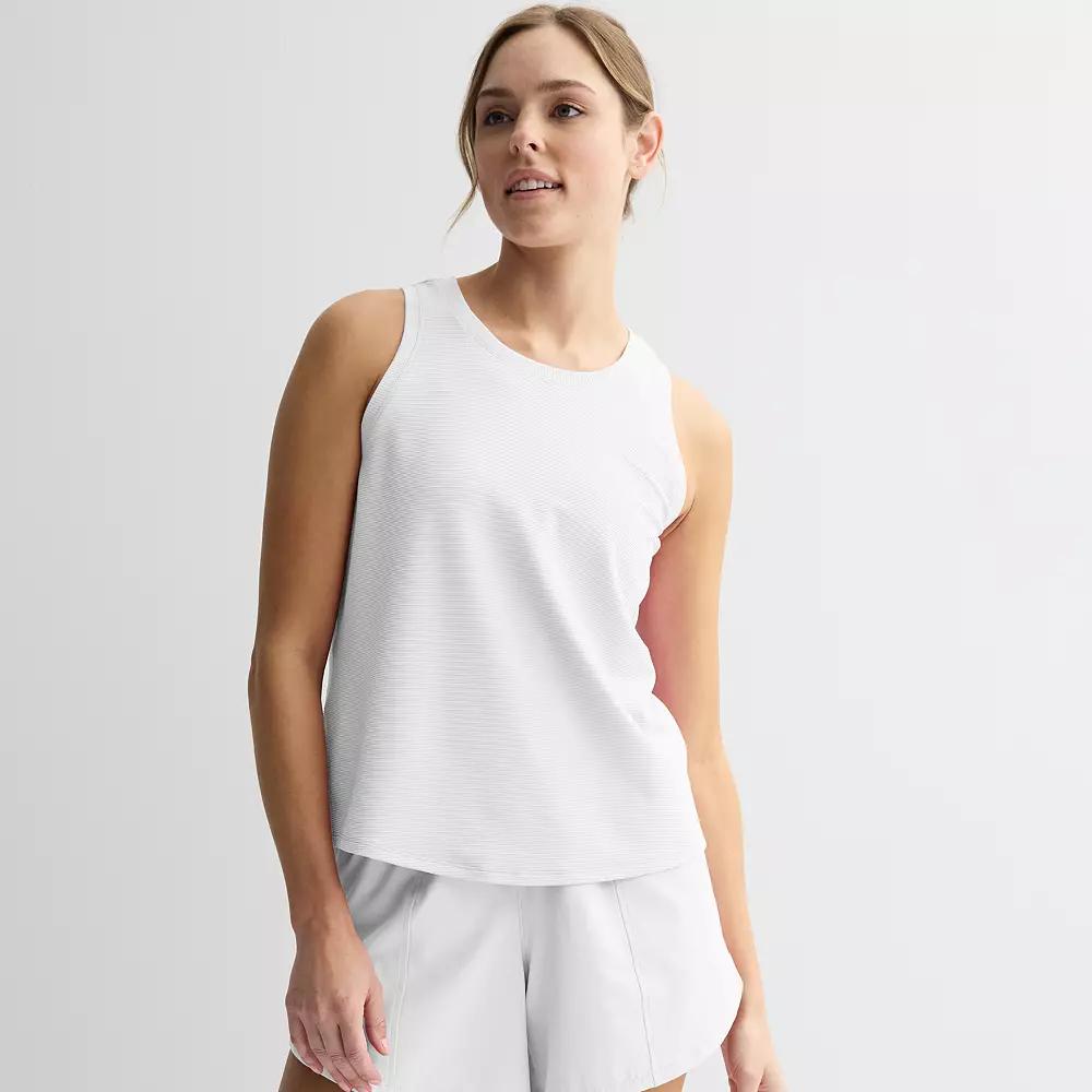 Women's Tek Gear® Rib Easy Tank Top, Size: XXL, Modern White Product Image