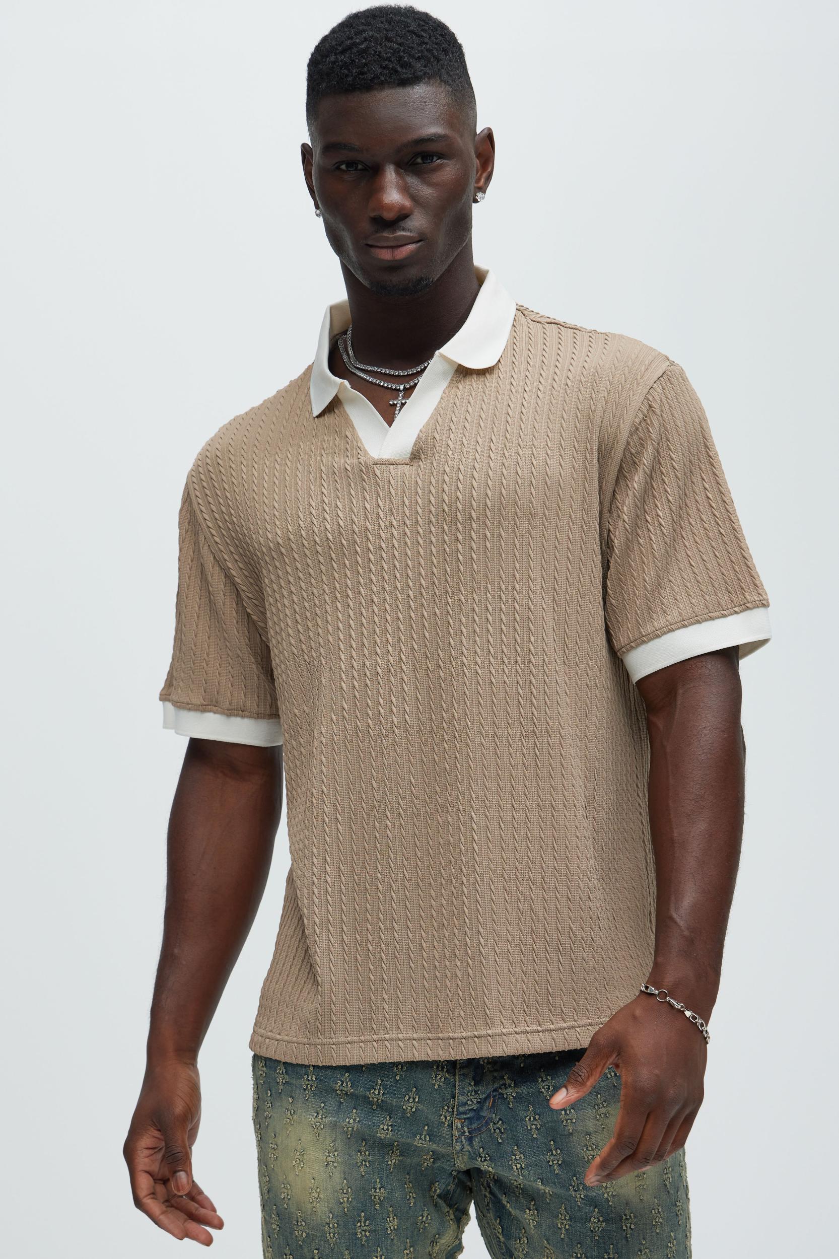 Dog In Me Textured Polo - Taupe/combo Product Image