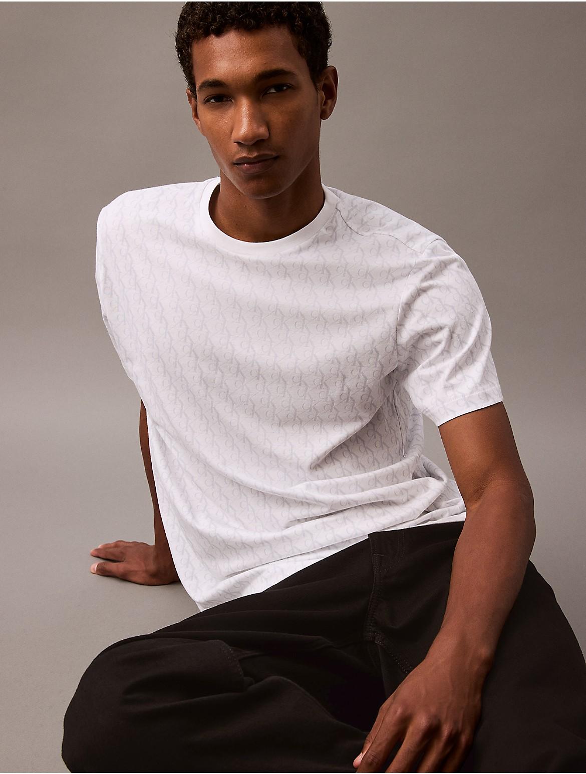 Calvin Klein Mens Liquid Touch Allover Monogram Classic T-Shirt Product Image