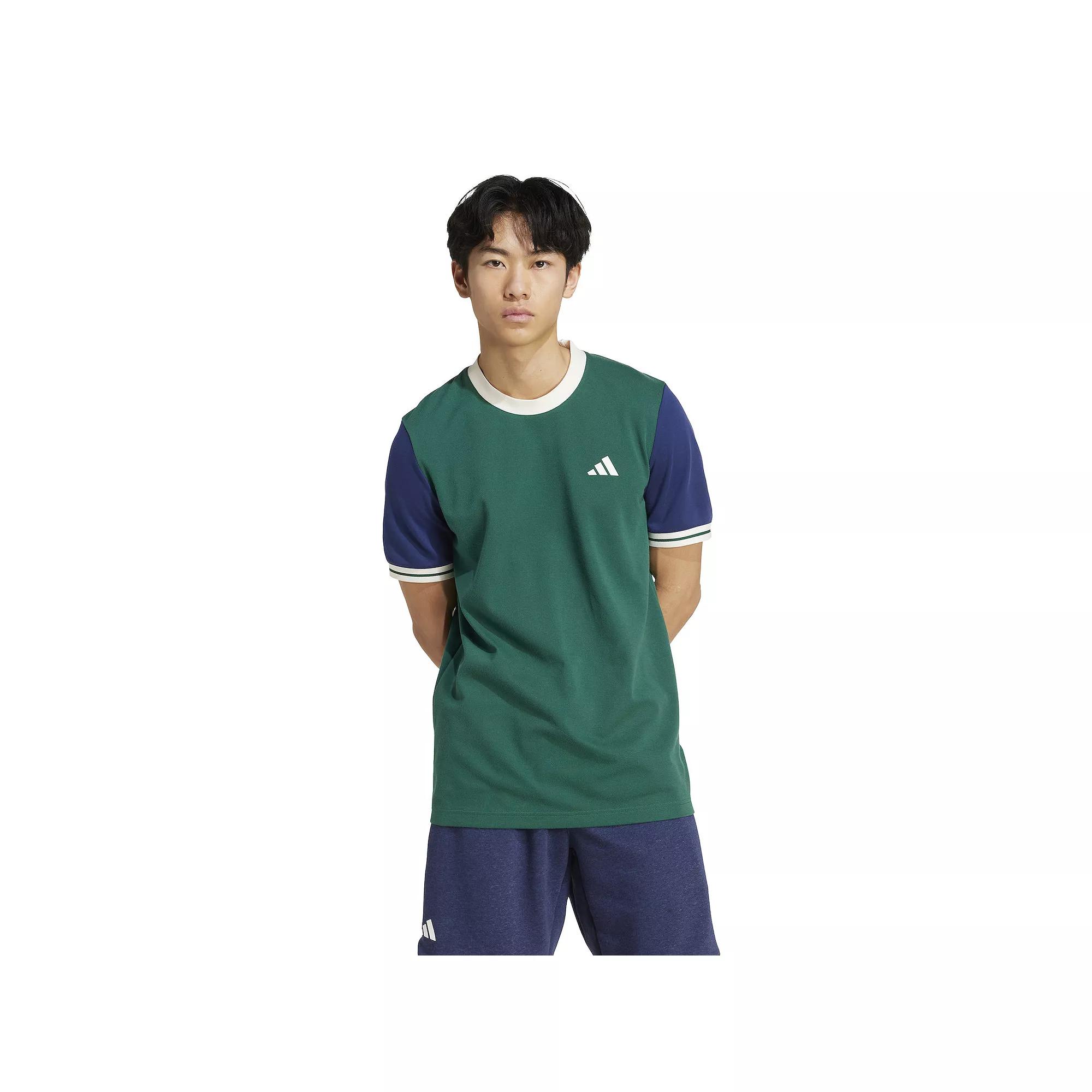 Men's adidas Heritage Tennis T-Shirt, Size: XL, Collegiate Green Product Image