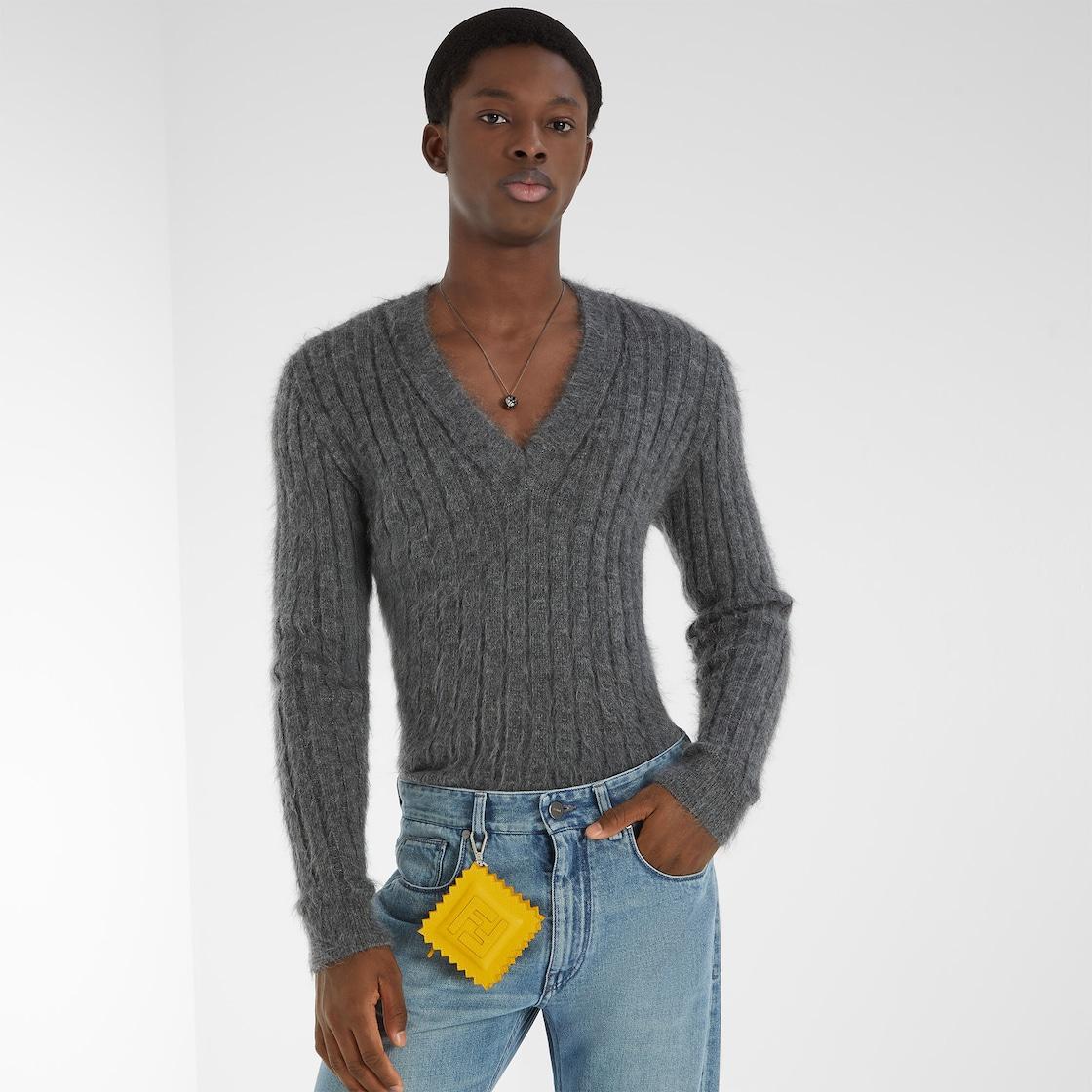 Sweater gray wool and mohair jumper Product Image