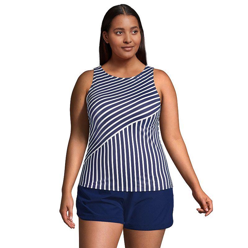 Plus Size Lands' End DDD-Cup Chlorine Resistant UPF 50 Tankini Top, Women's, Size: 20W Ddd, Deep  Blue Product Image