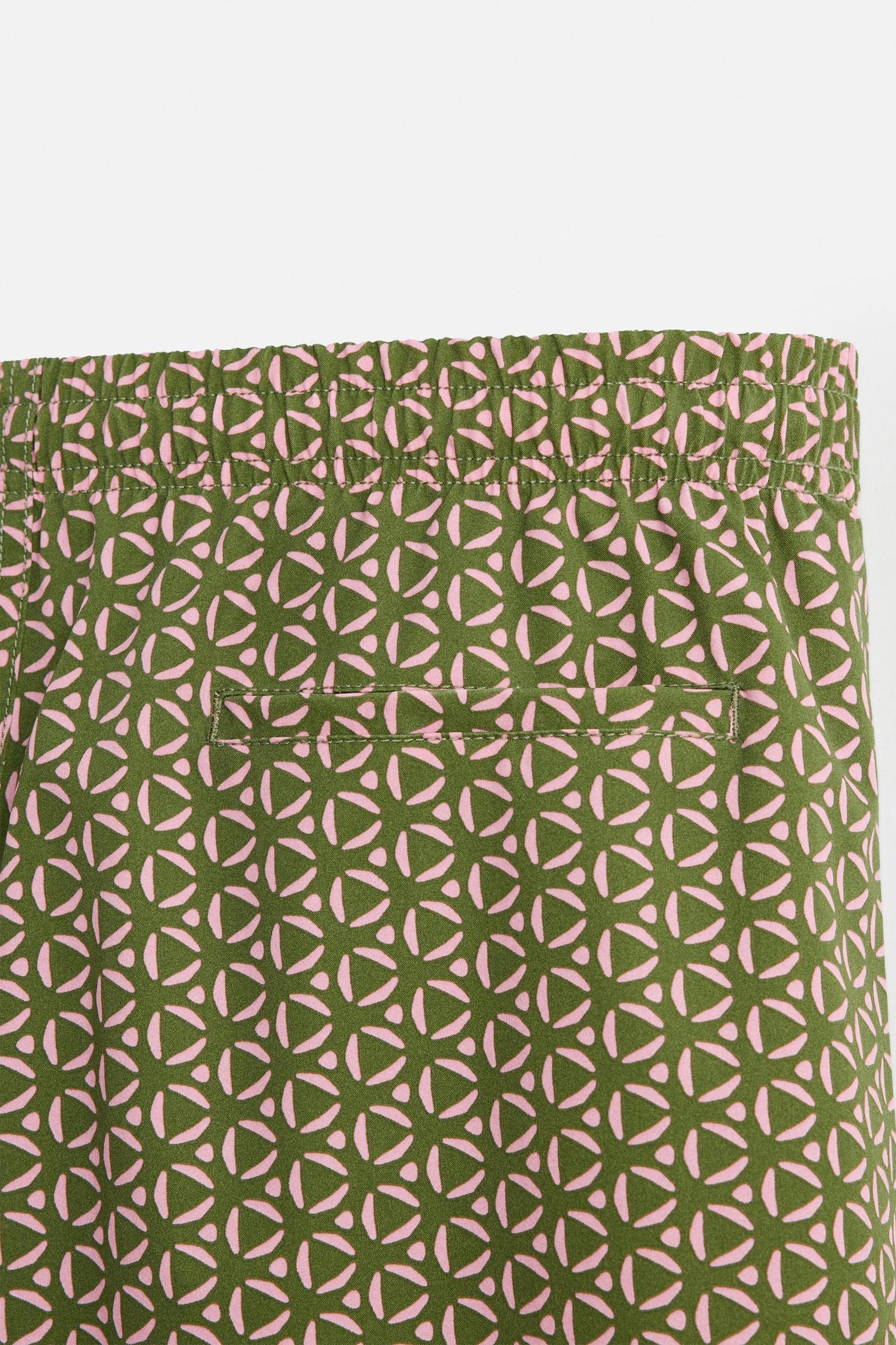 GEOMETRIC PRINT MID-LENGTH SWIMSUIT Product Image