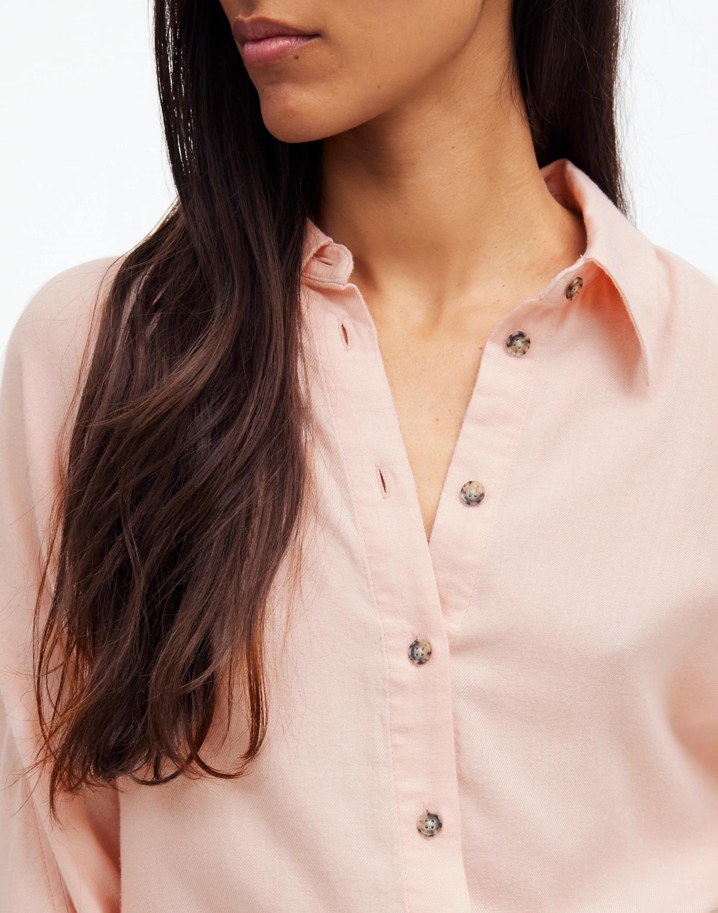 Heathered Flannel Dolman Button-Up Shirt Product Image