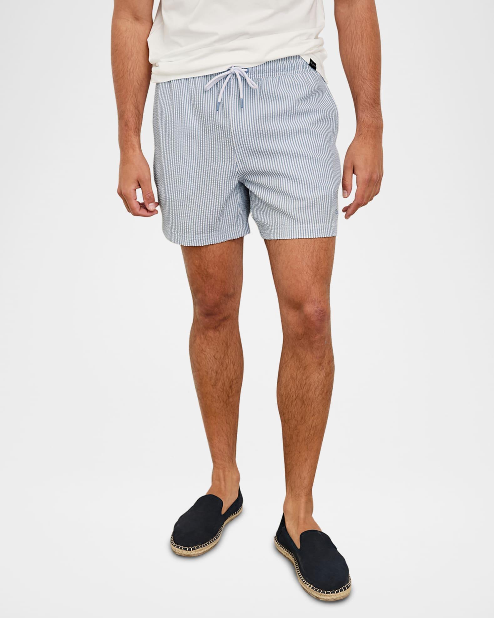 Men's La Brea Stripe Seersucker Swim Trunks Product Image