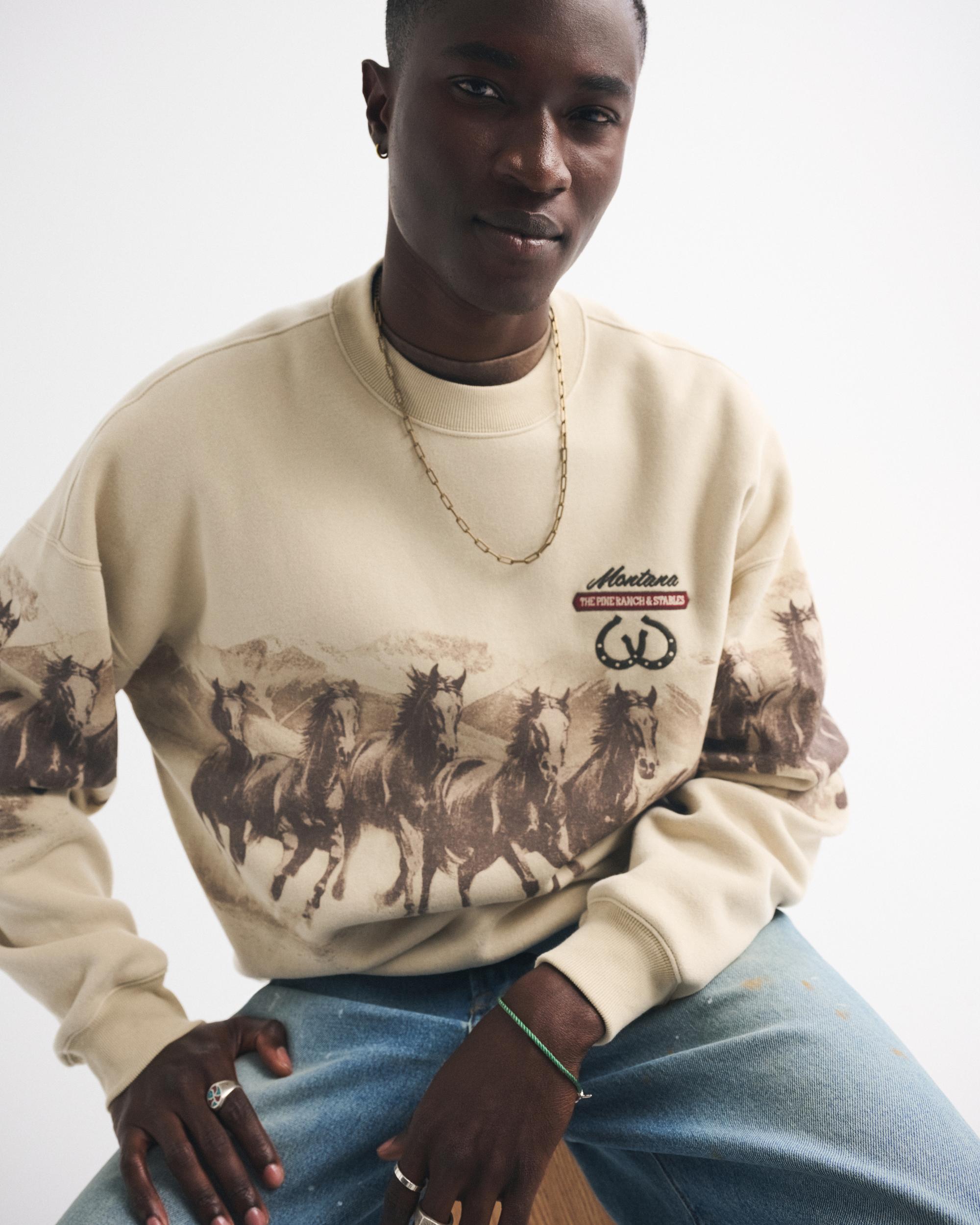 Western Graphic Popover Hoodie Product Image