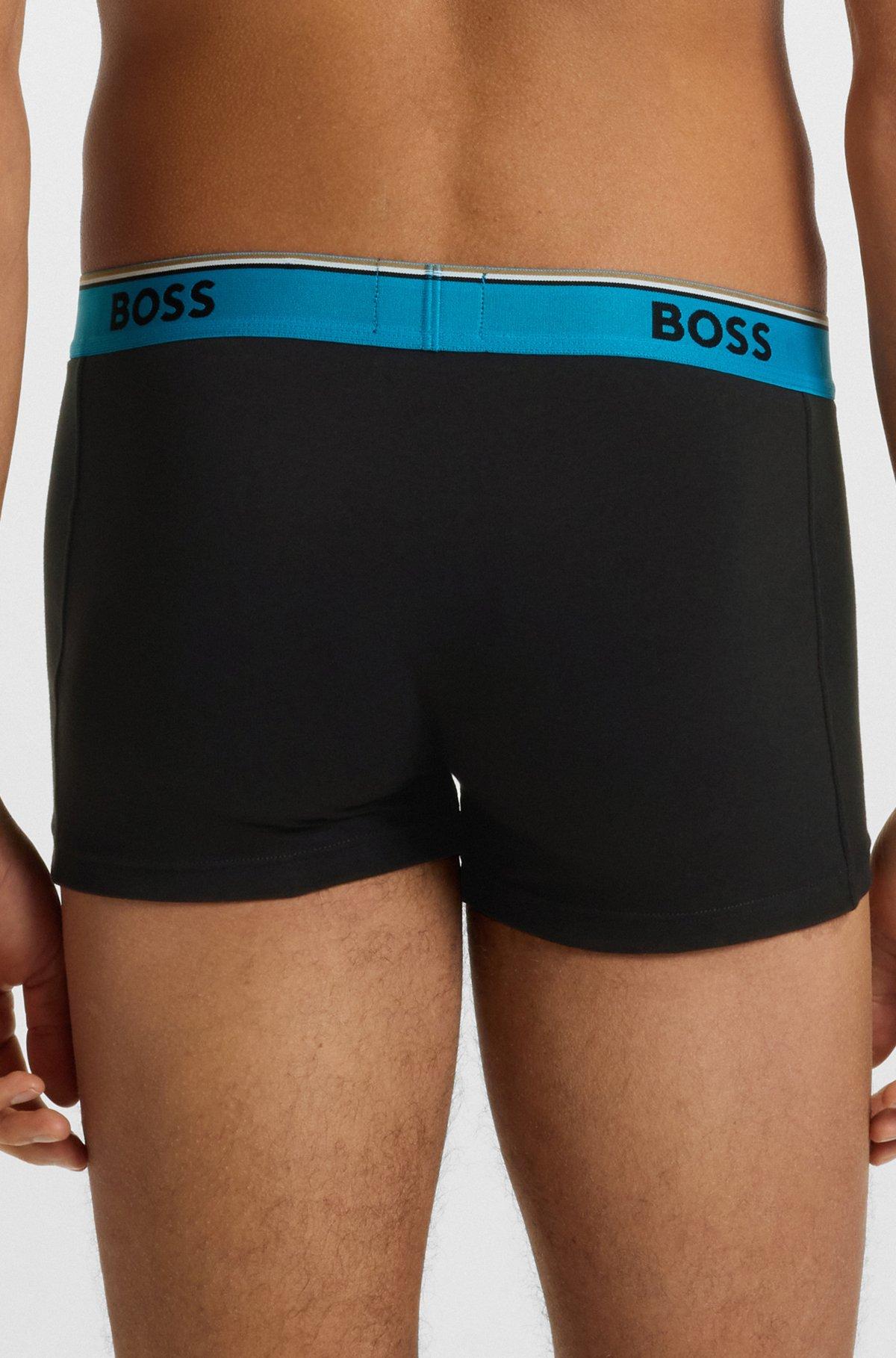 Three-pack of stretch-cotton trunks with logo waistbands Product Image