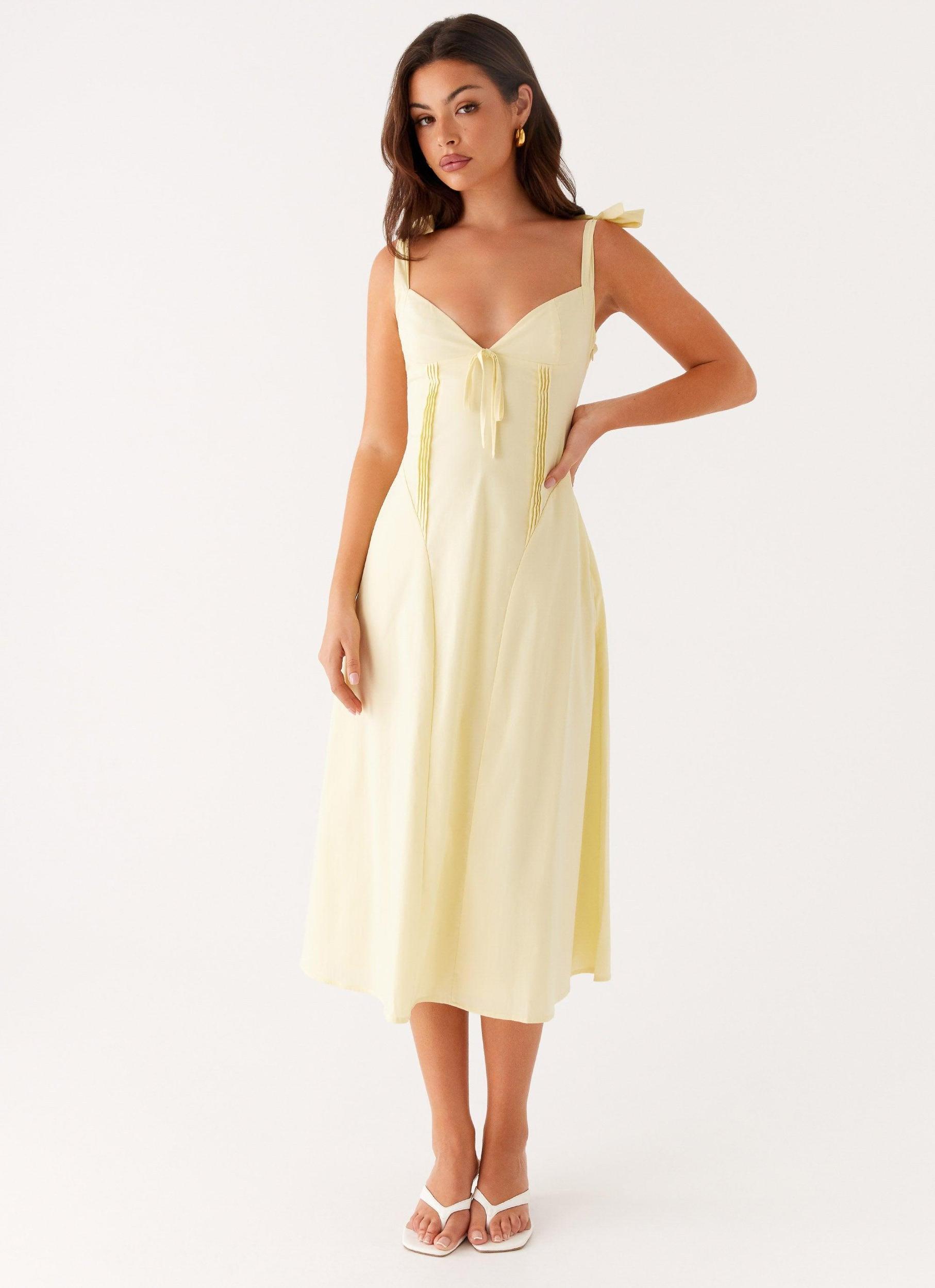 Adela Midi Dress - Yellow Product Image