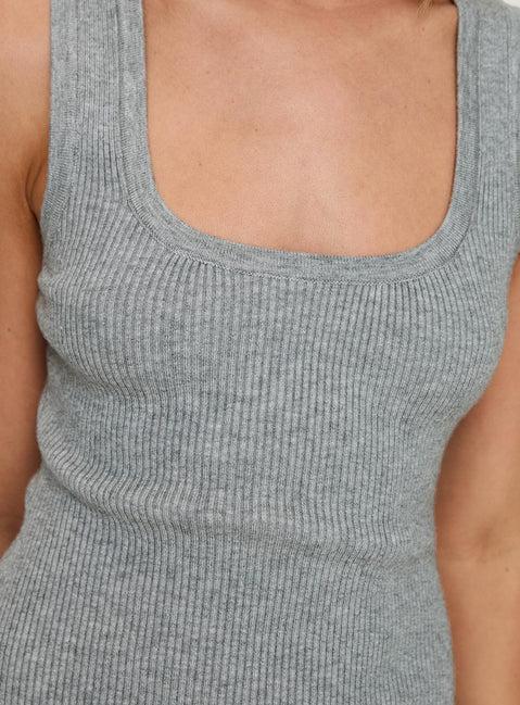 Macaroni Mini Dress Grey Product Image