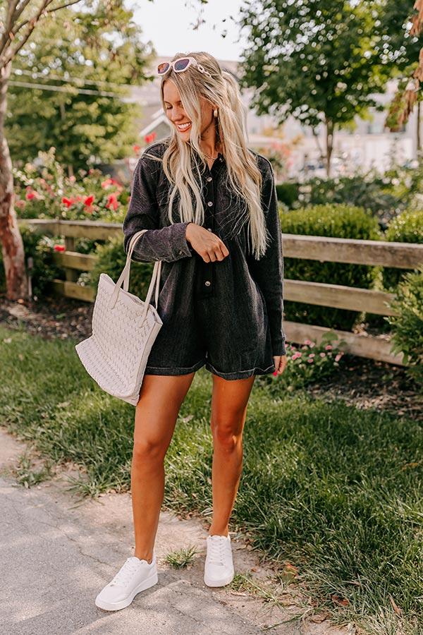 Sweet Charmer Waffle Knit Romper Product Image