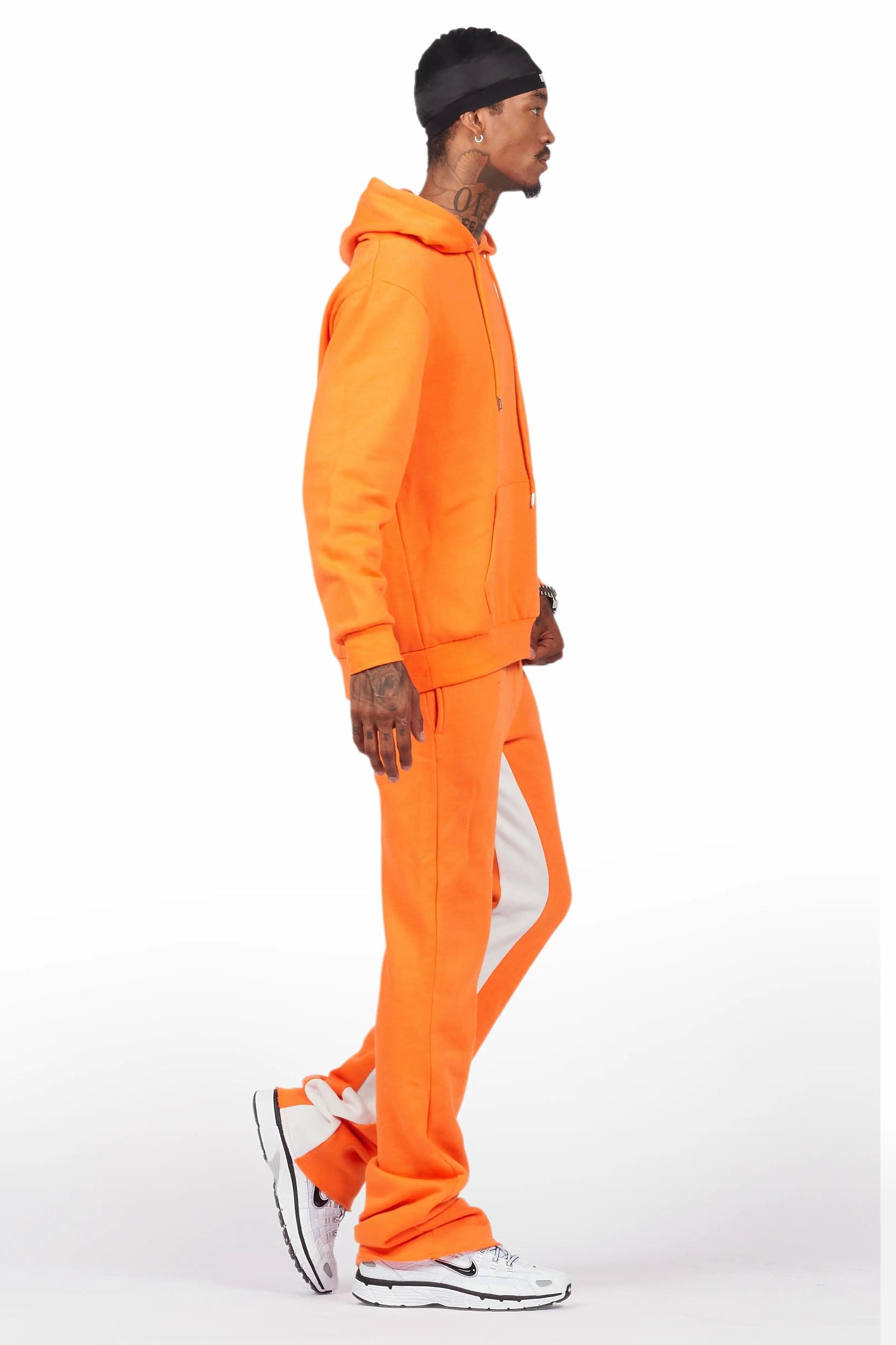 Briggs Orange Hoodie/Baggy Fit Pant Set Male Product Image
