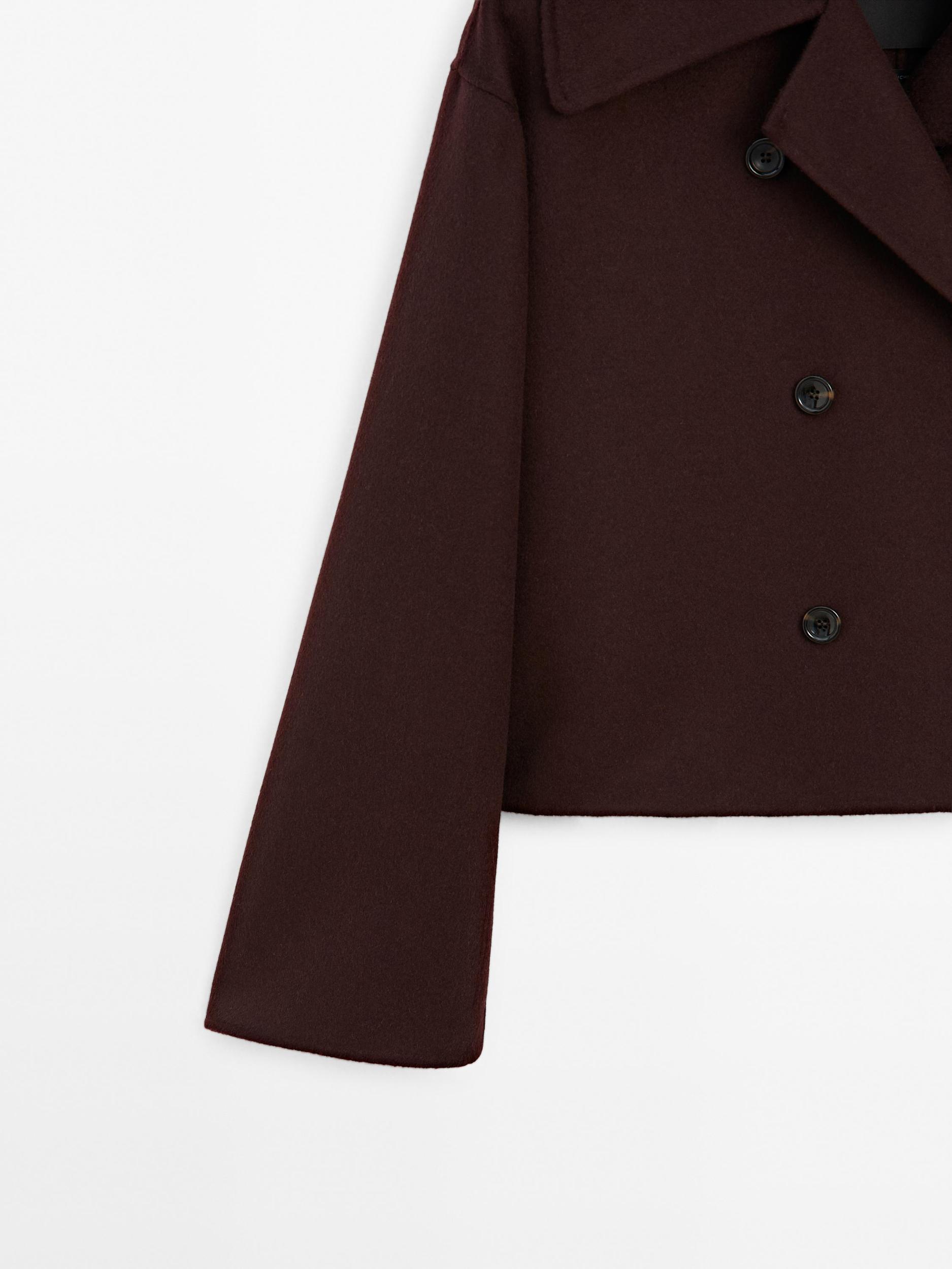 Short wool blend coat Product Image