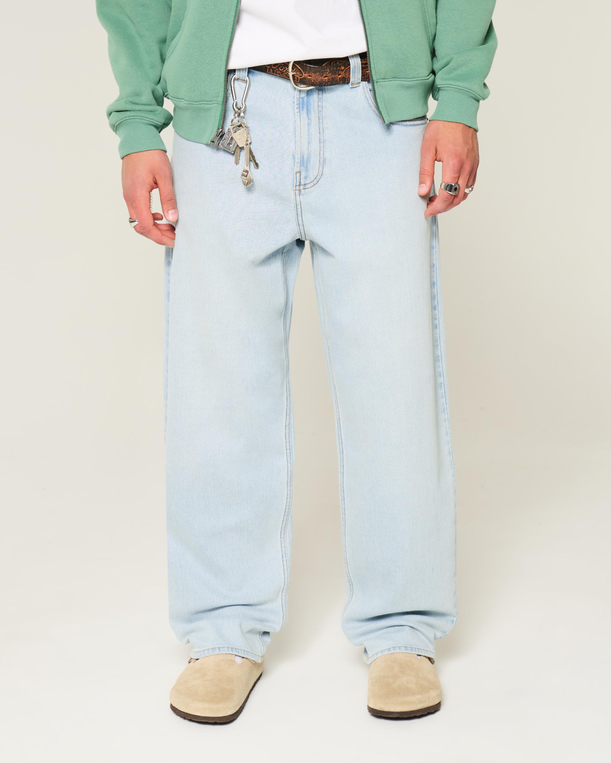 Light Wash Skater Baggy Jeans Product Image
