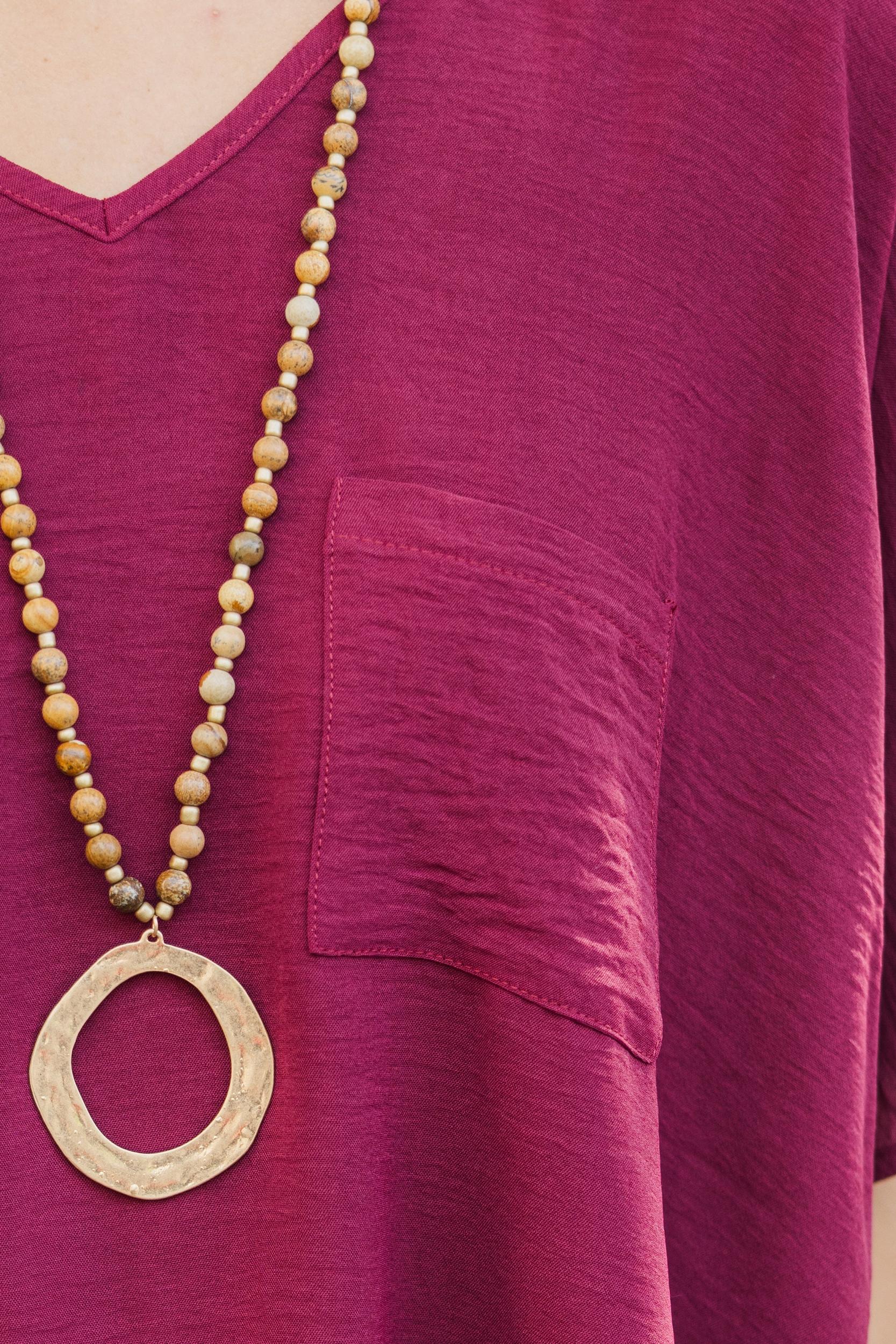 Couldn't Be Better Wine Red Top Female Product Image