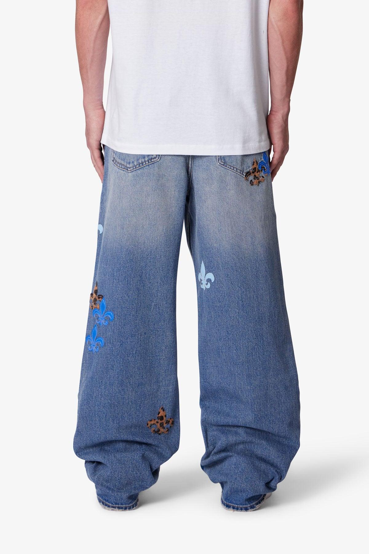 Ultra Baggy Fleur Denim - Blue Product Image